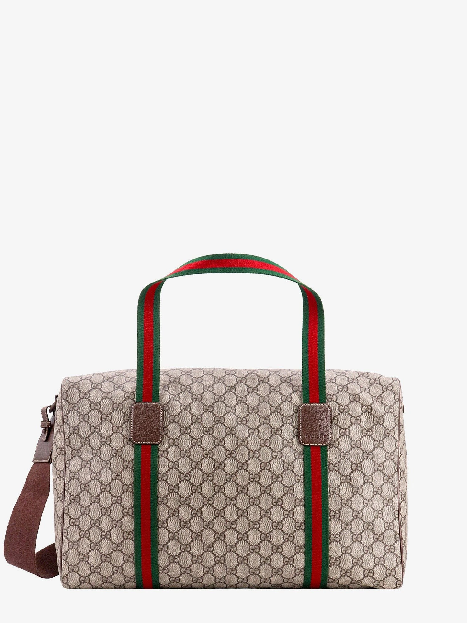 GG Supreme Fabric and leather travel bag with Web detail.webp