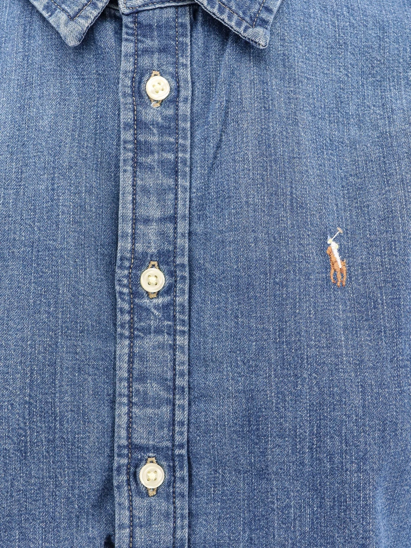 Slim-fit denim shirt.webp
