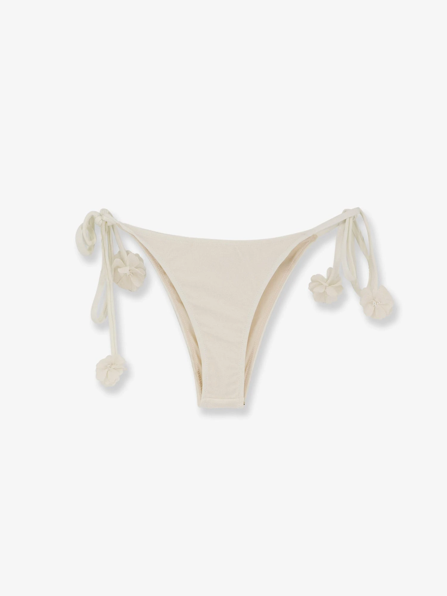 Nylon bikini bottoms with floral detail.webp