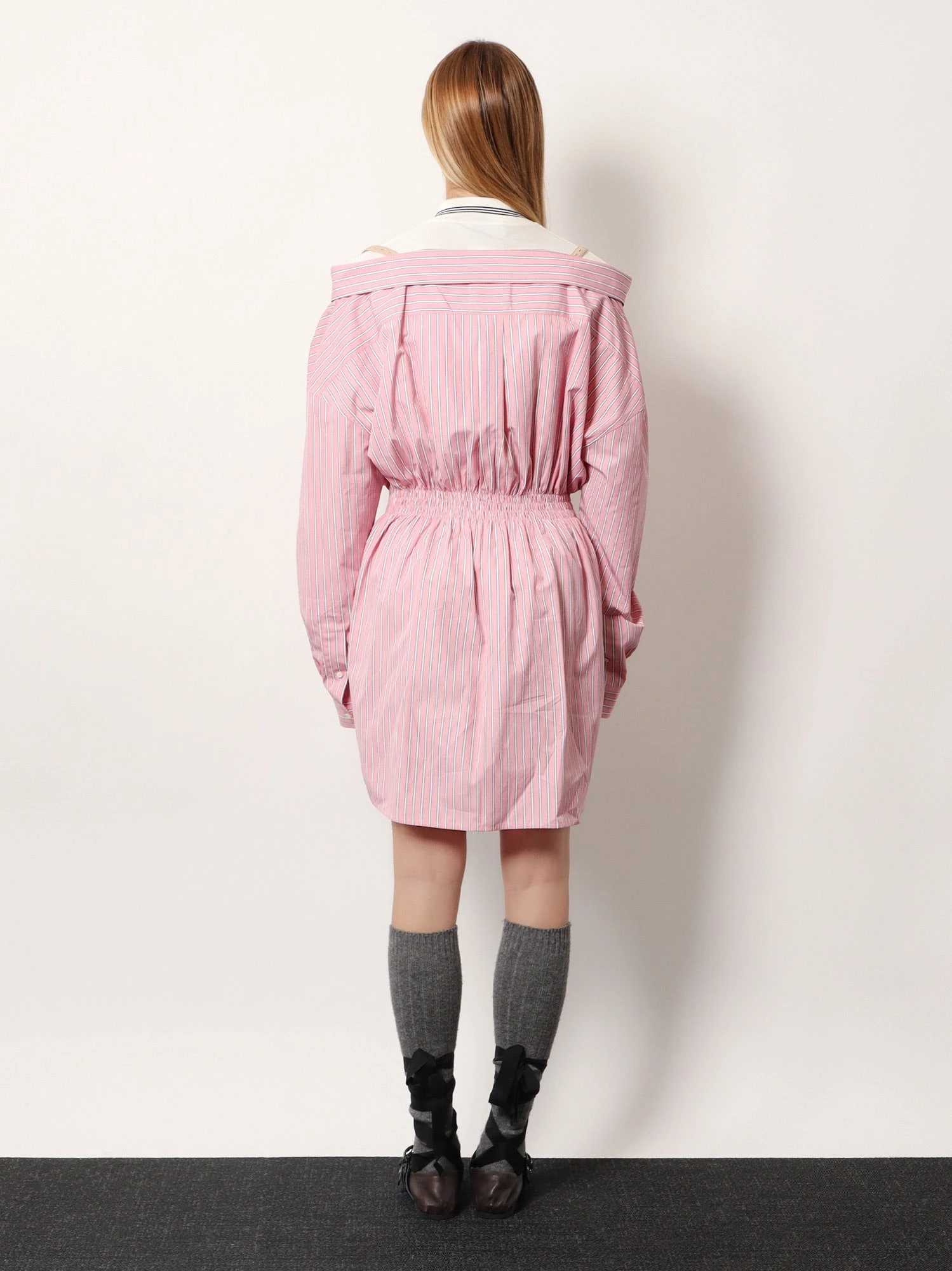Striped cotton shirt dress.webp