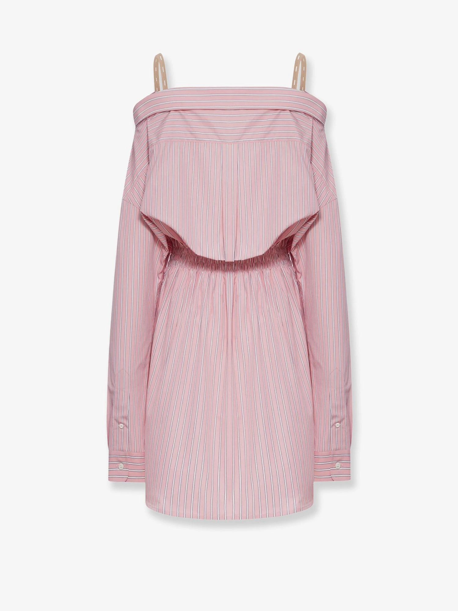 Striped cotton shirt dress.webp