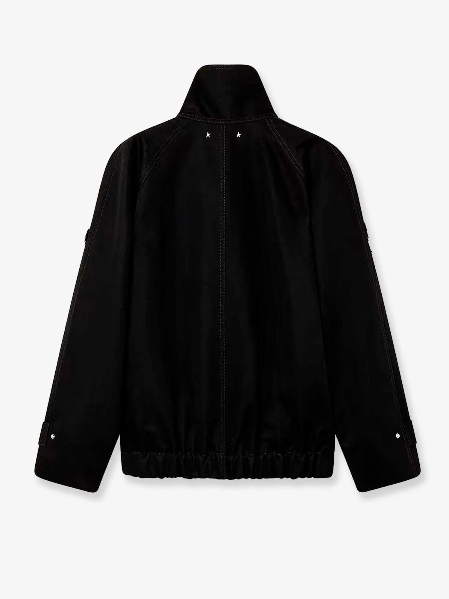 Black denim jacket with floral details in sequins and crystals.webp