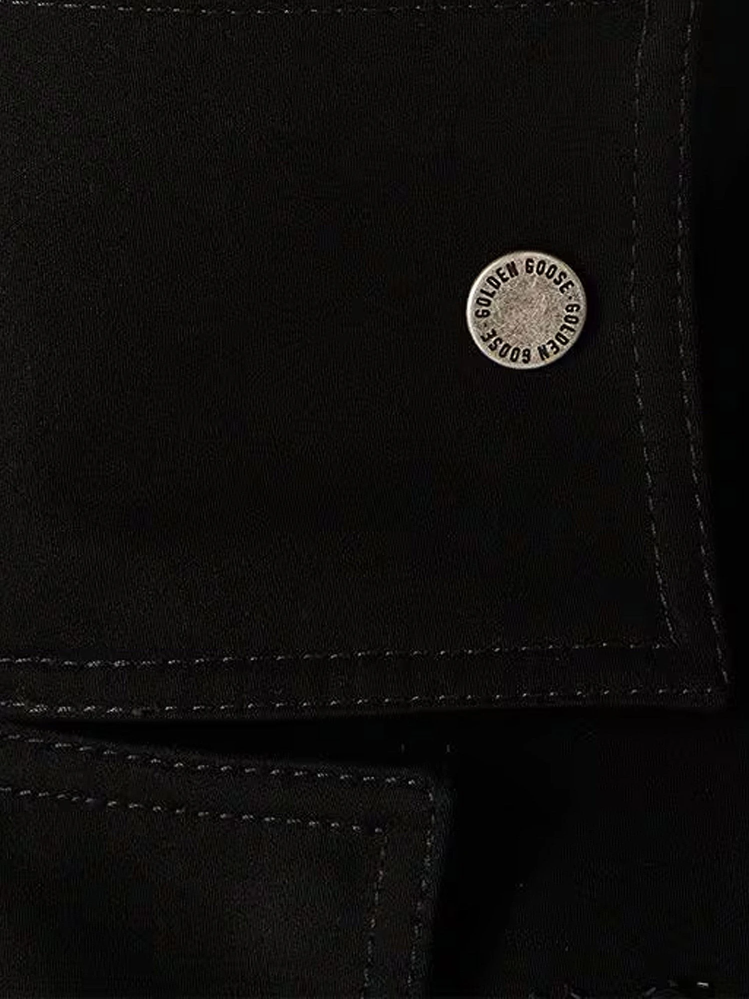 Black denim jacket with floral details in sequins and crystals.webp