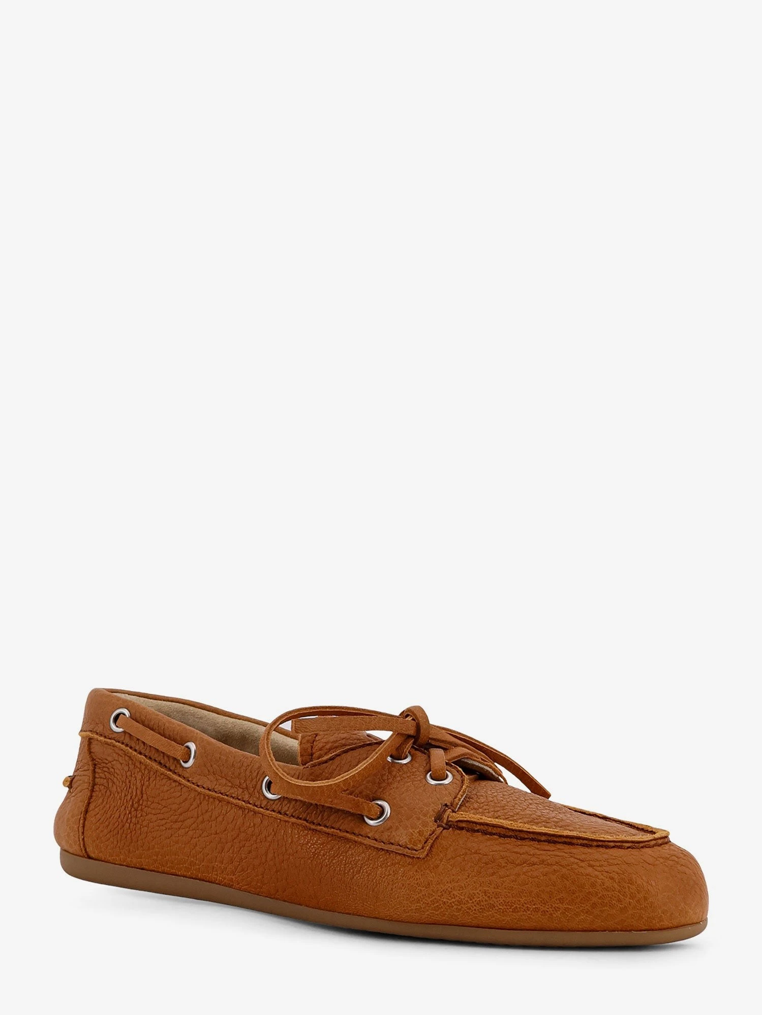Vintage effect leather loafers.webp