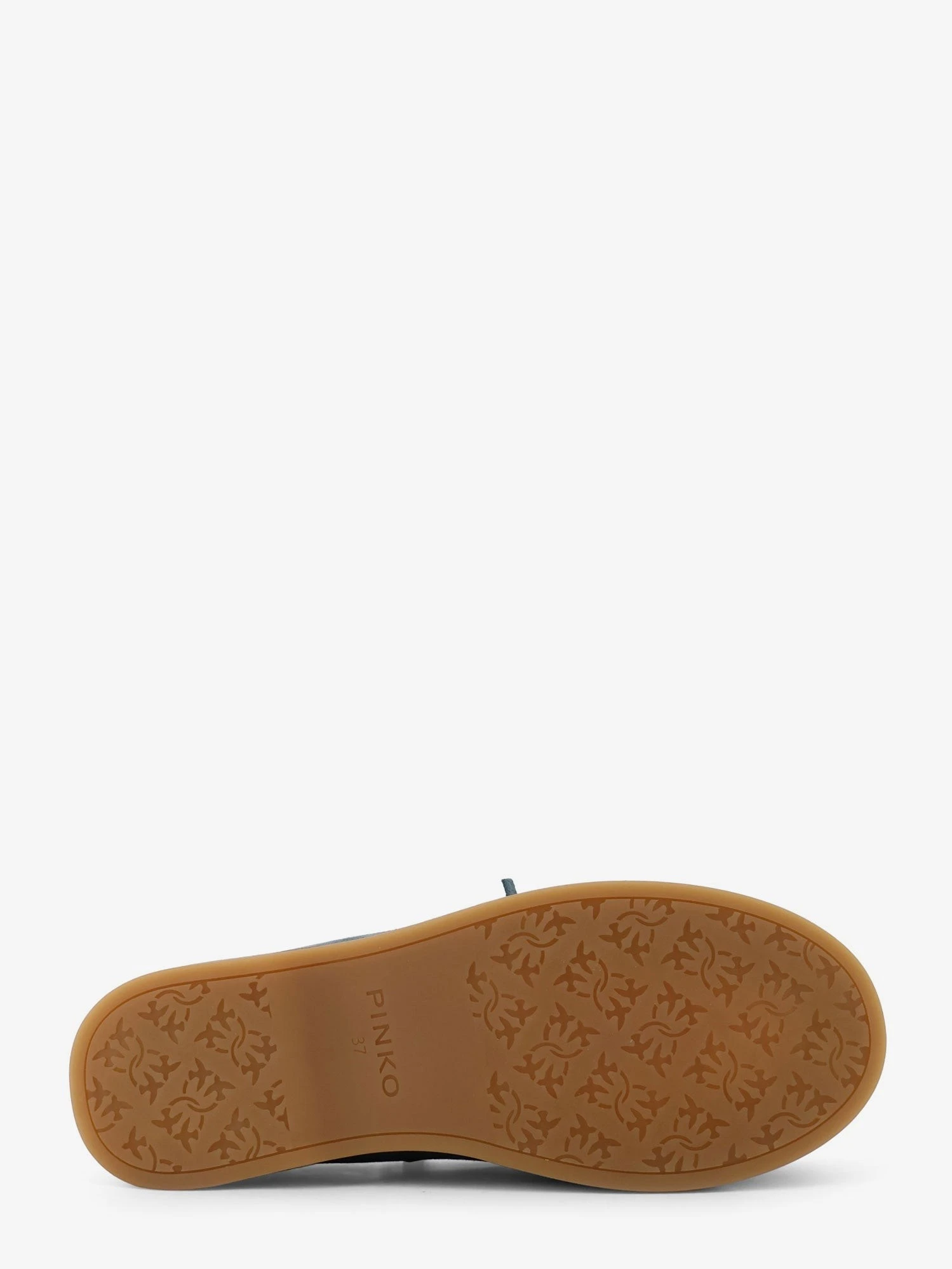Grace suede loafers with metal lettering logo.webp