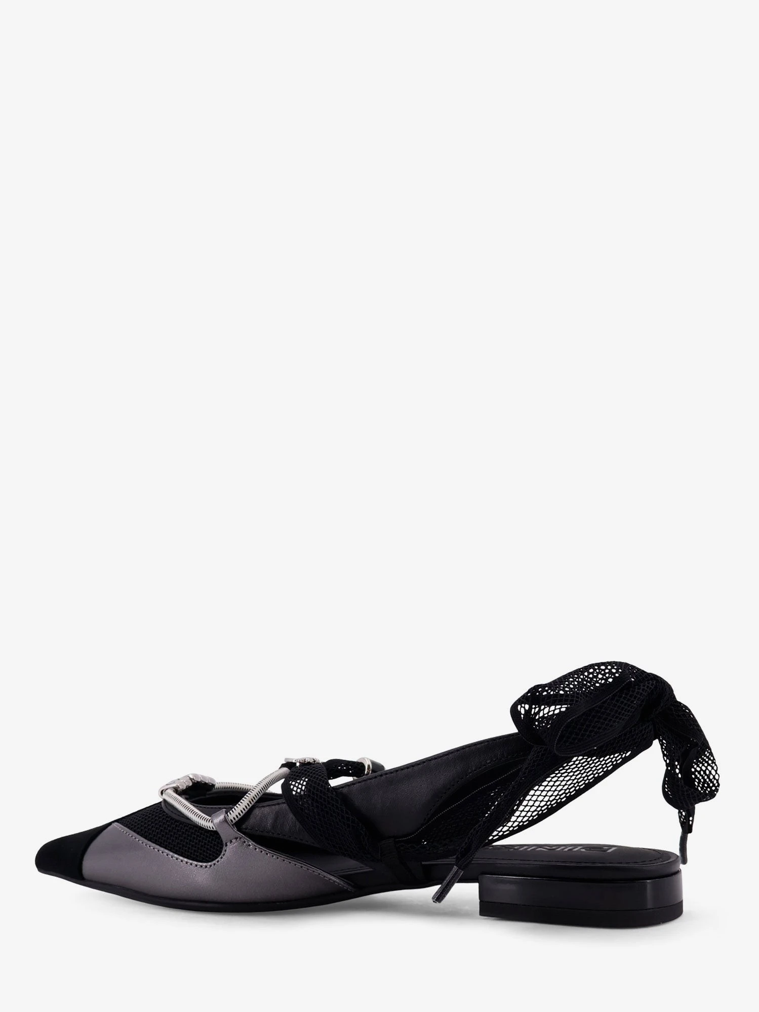 Gianira leather ballerinas with suede inserts