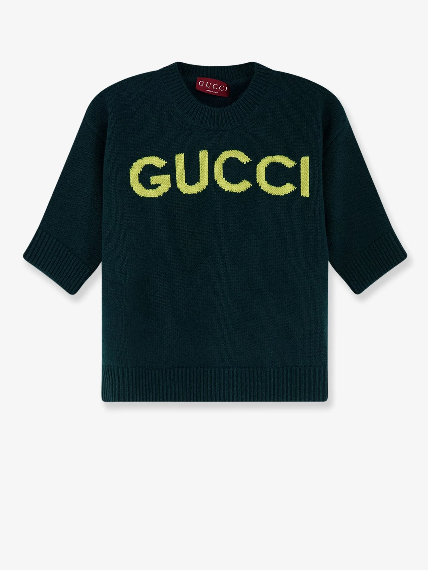 Wool sweater with frontal logo embroidery.webp