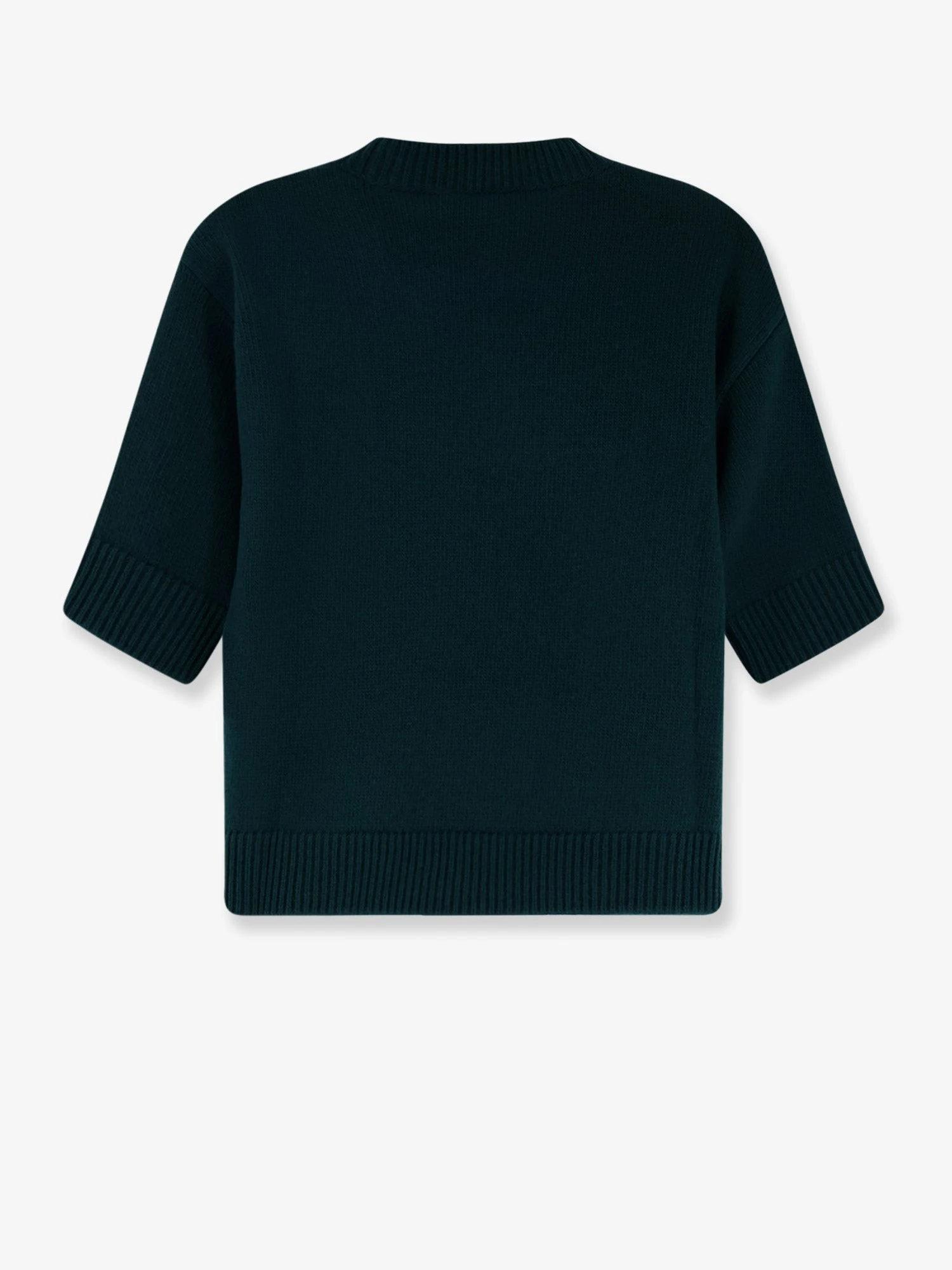 Wool sweater with frontal logo embroidery.webp