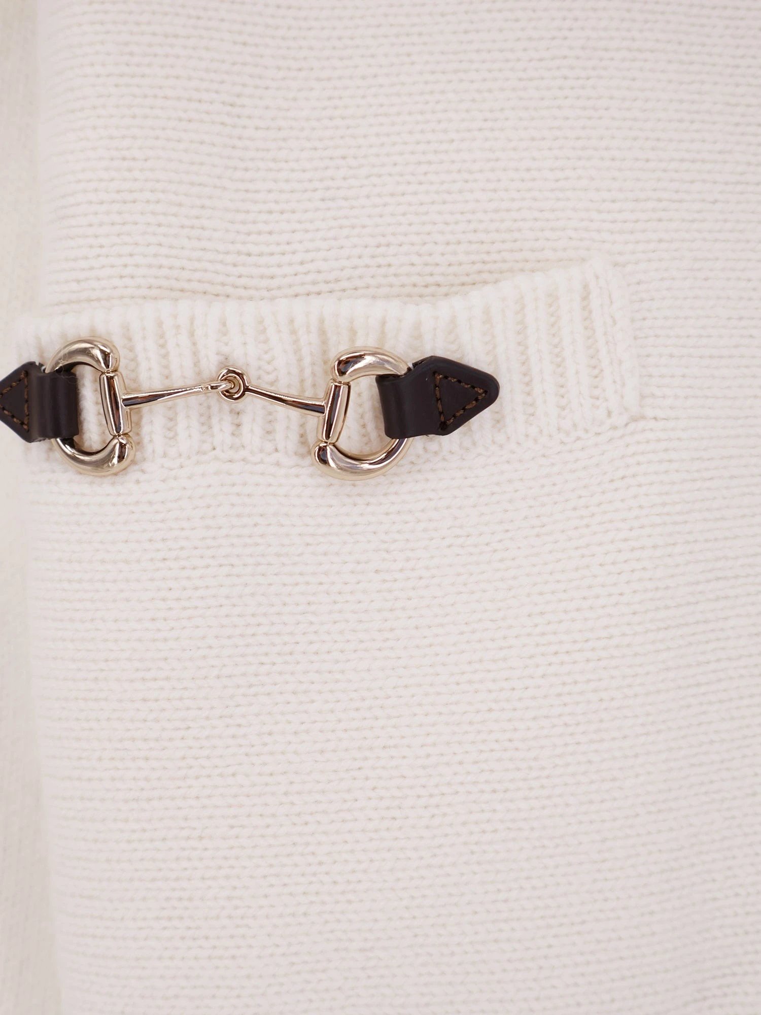 Wool and cashmere cardigan with metal Horsebit.webp