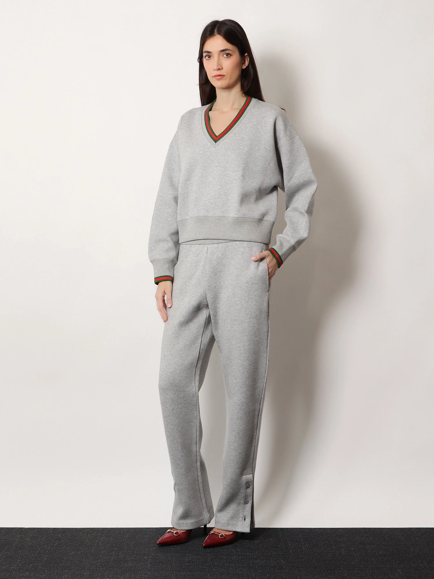 Cotton blend trouser with Web detail.webp