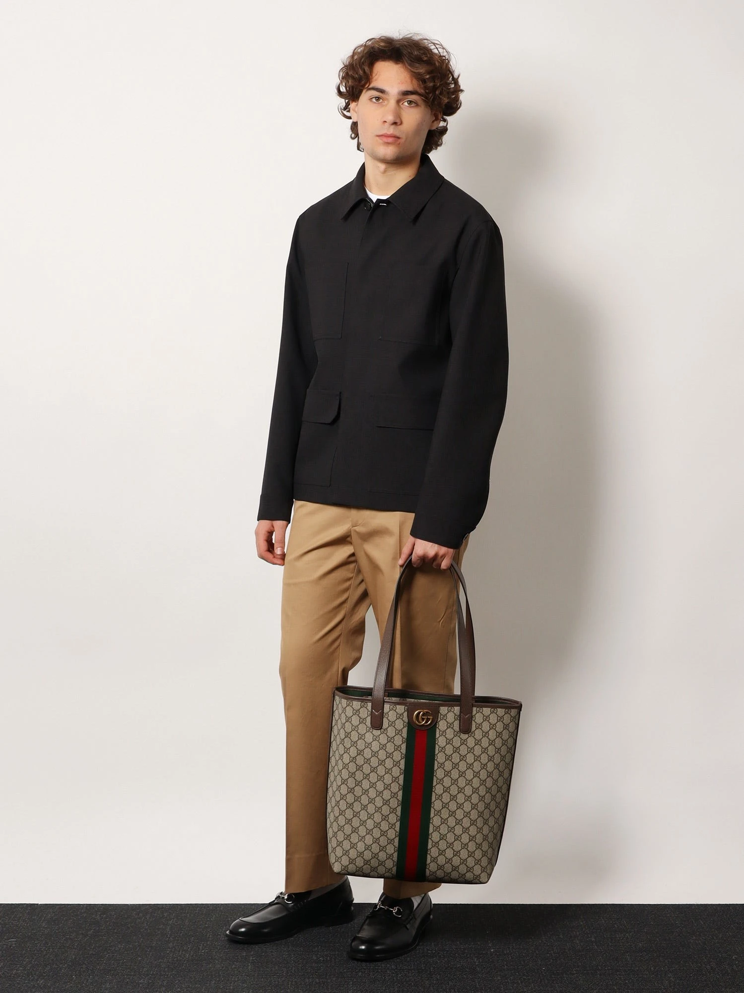 GG Monogram fabric Ophidia shopping bag.webp