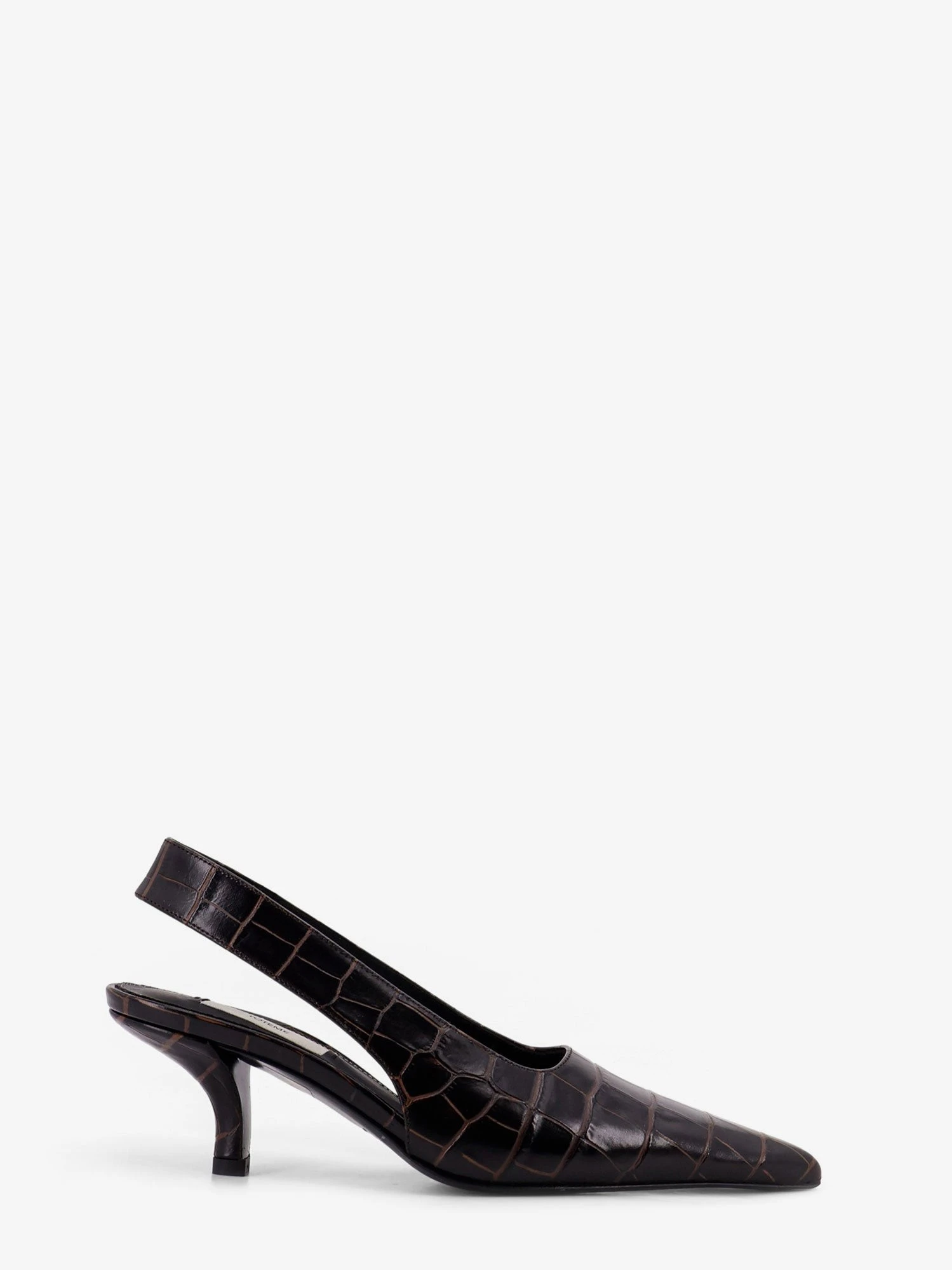 Leather slingback pumps with embossed Croco print.webp