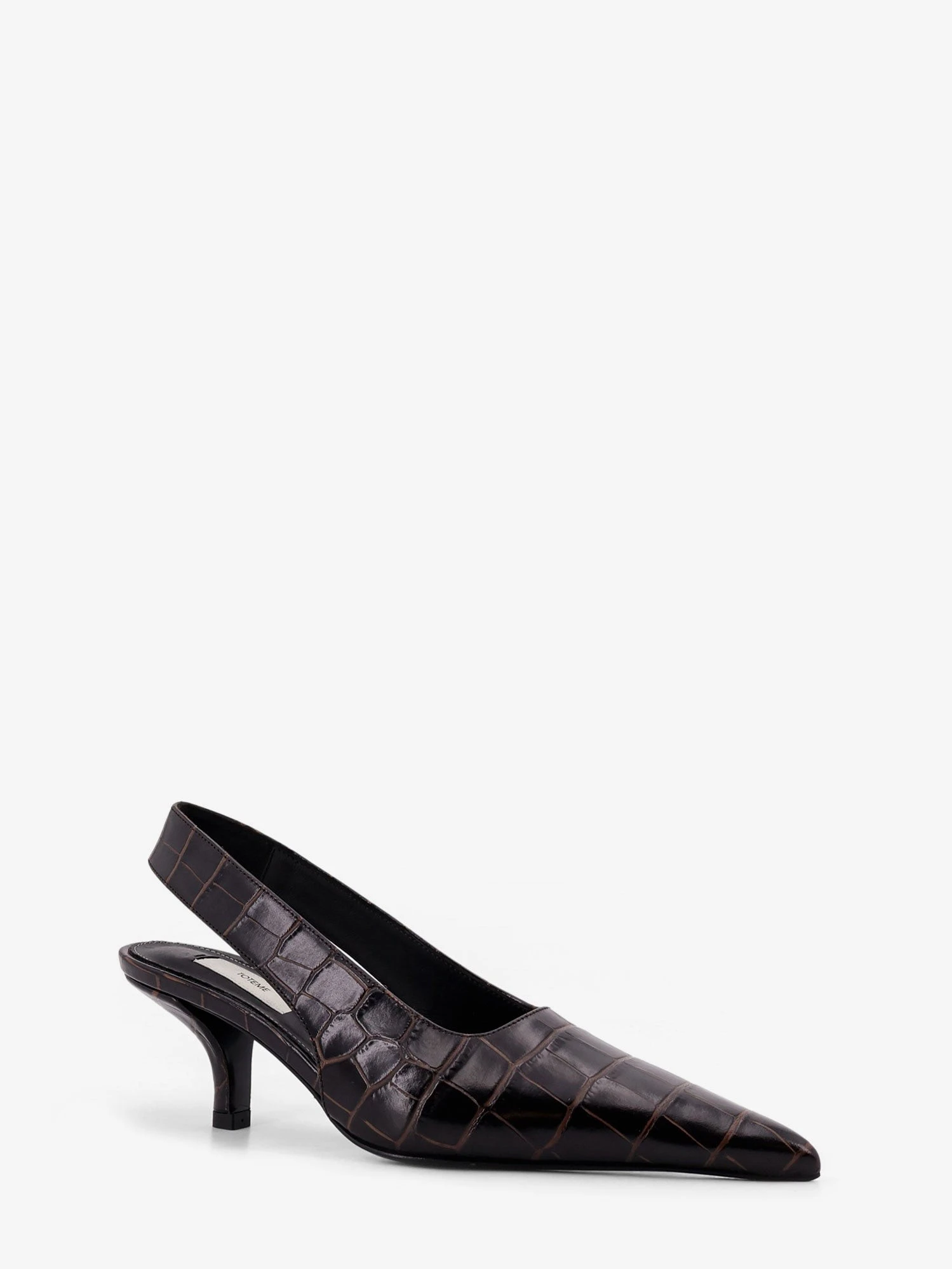 Leather slingback pumps with embossed Croco print.webp