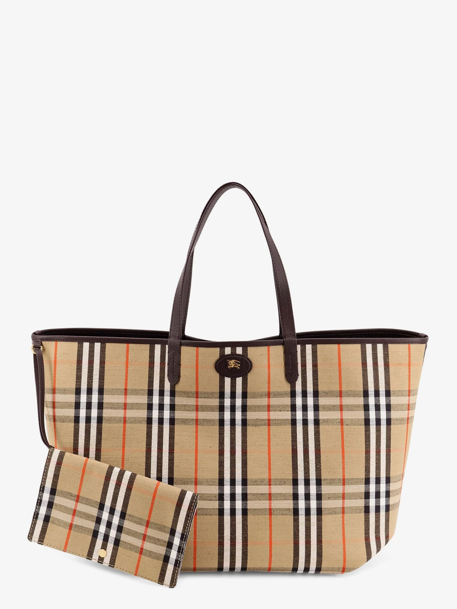 Reversible shopping bag with check pattern.webp