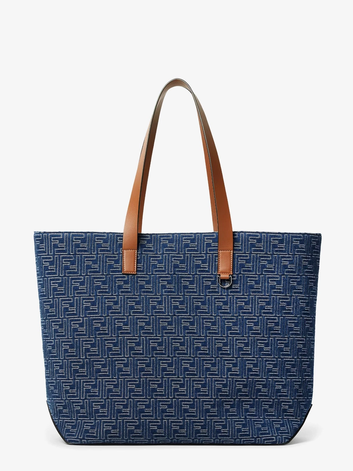 FF Jacquard tote bag with denim effect.webp