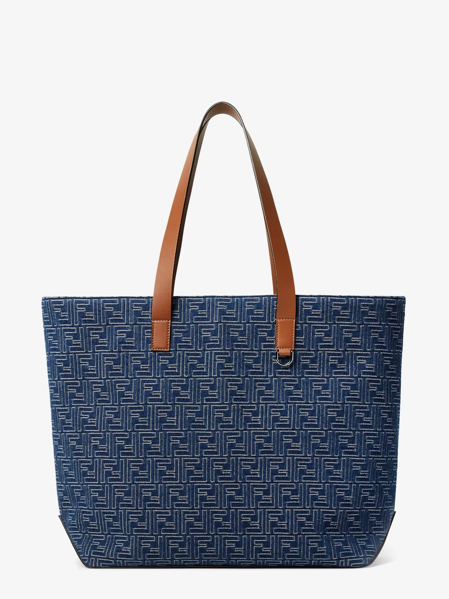FF Jacquard tote bag with denim effect.webp
