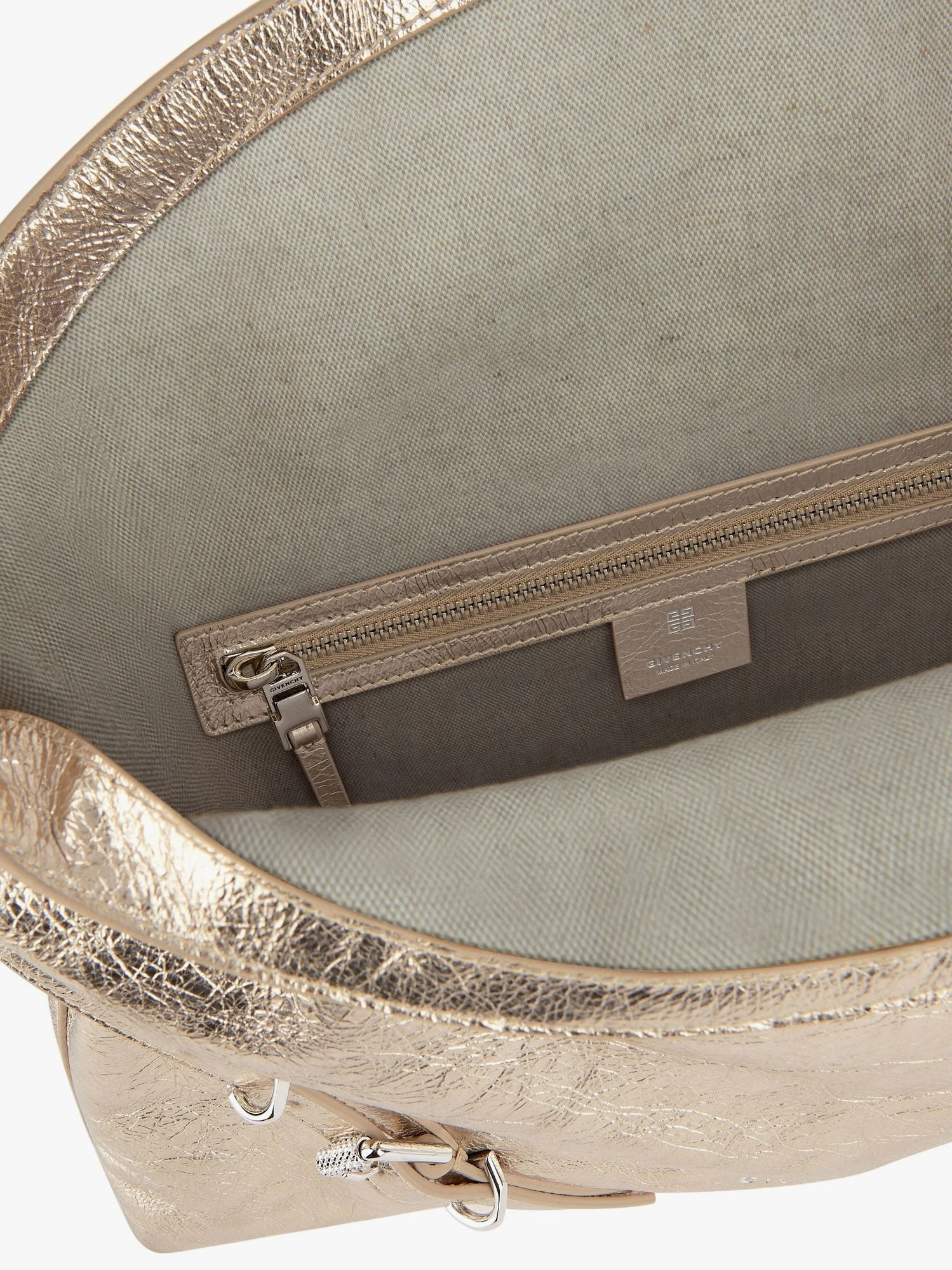 Voyou metallized leather shoulder bag.webp