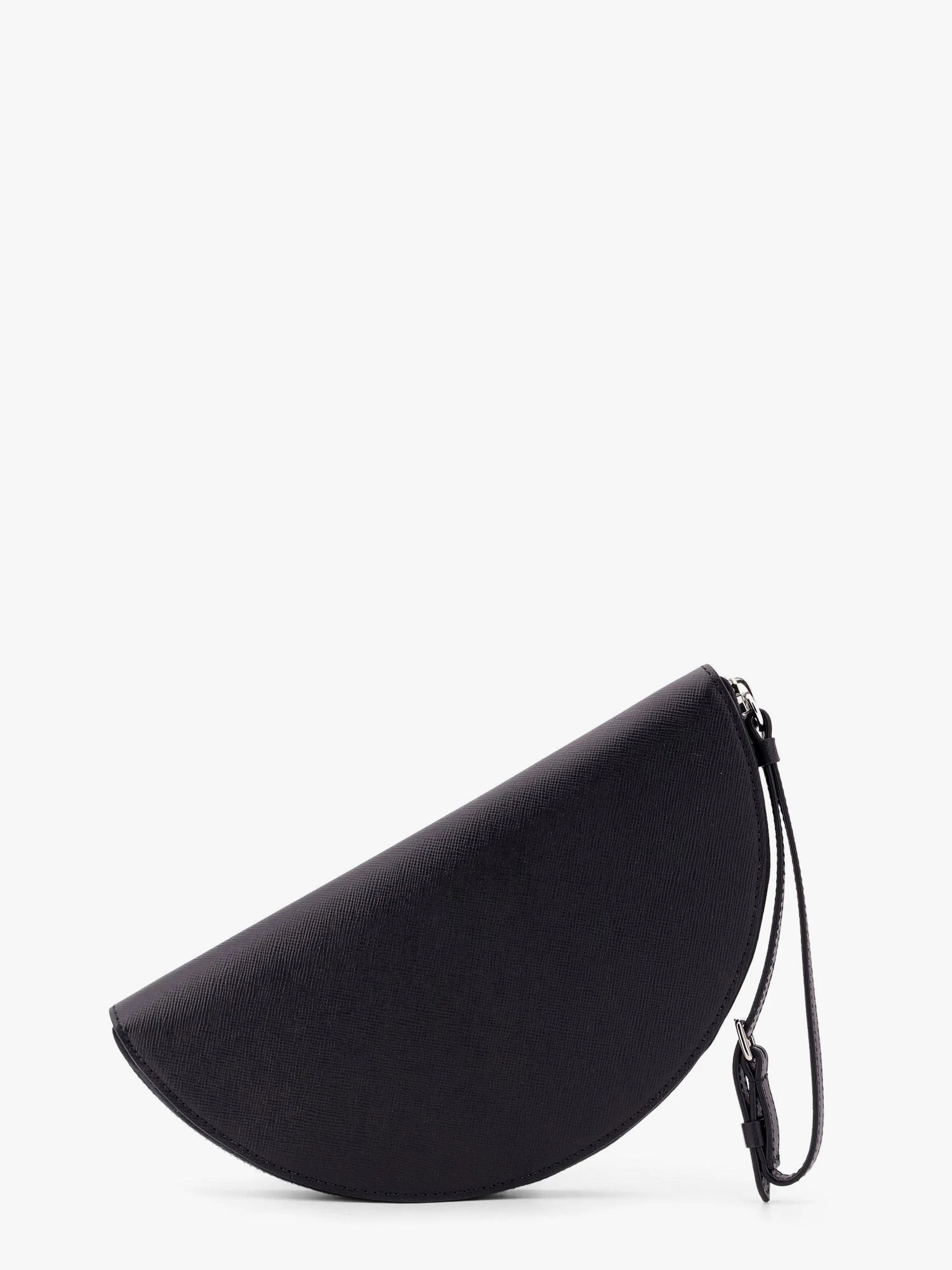Leather pochette with iconic four stitched detail.webp