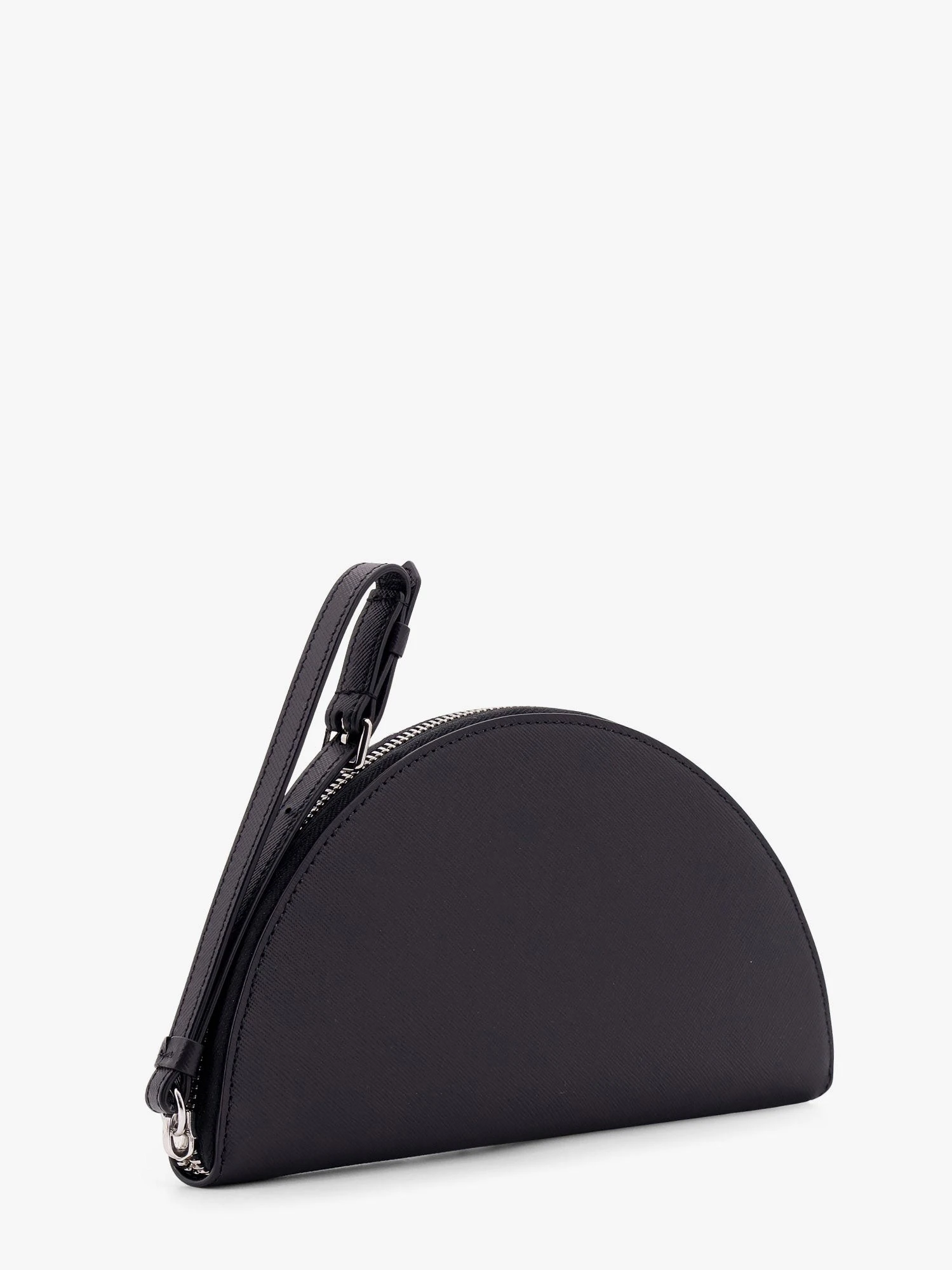Leather pochette with iconic four stitched detail.webp