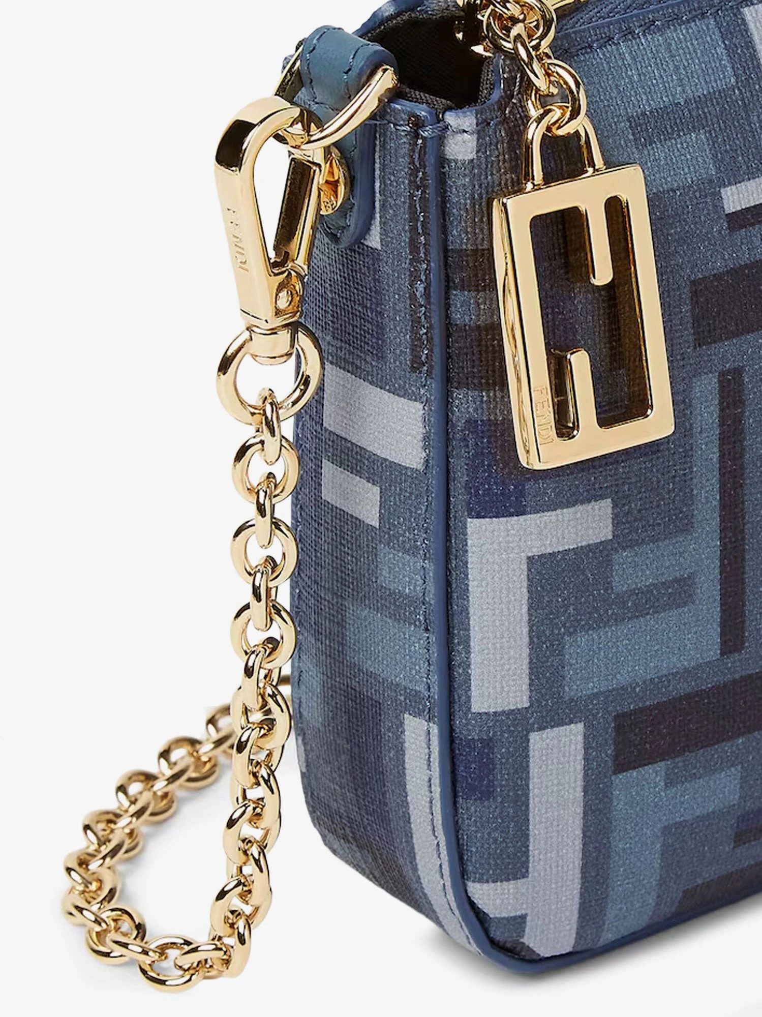Pouch Baguette FF jacquard fabric shoulder bag.webp