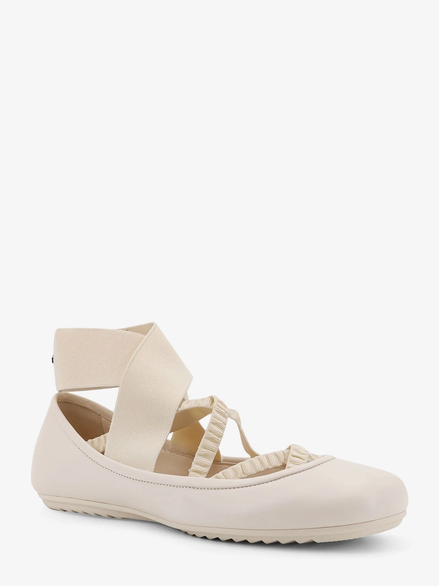 Shade leather ballerinas with elastic bands
