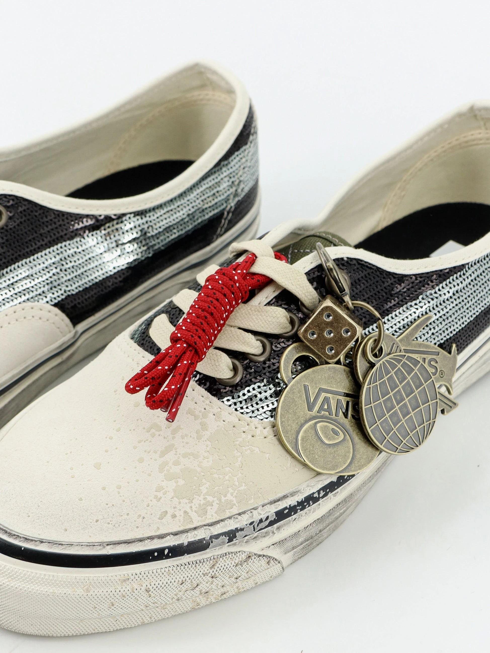 LX authentic 44 suede sneakers with micro-sequin detailing on the side.webp