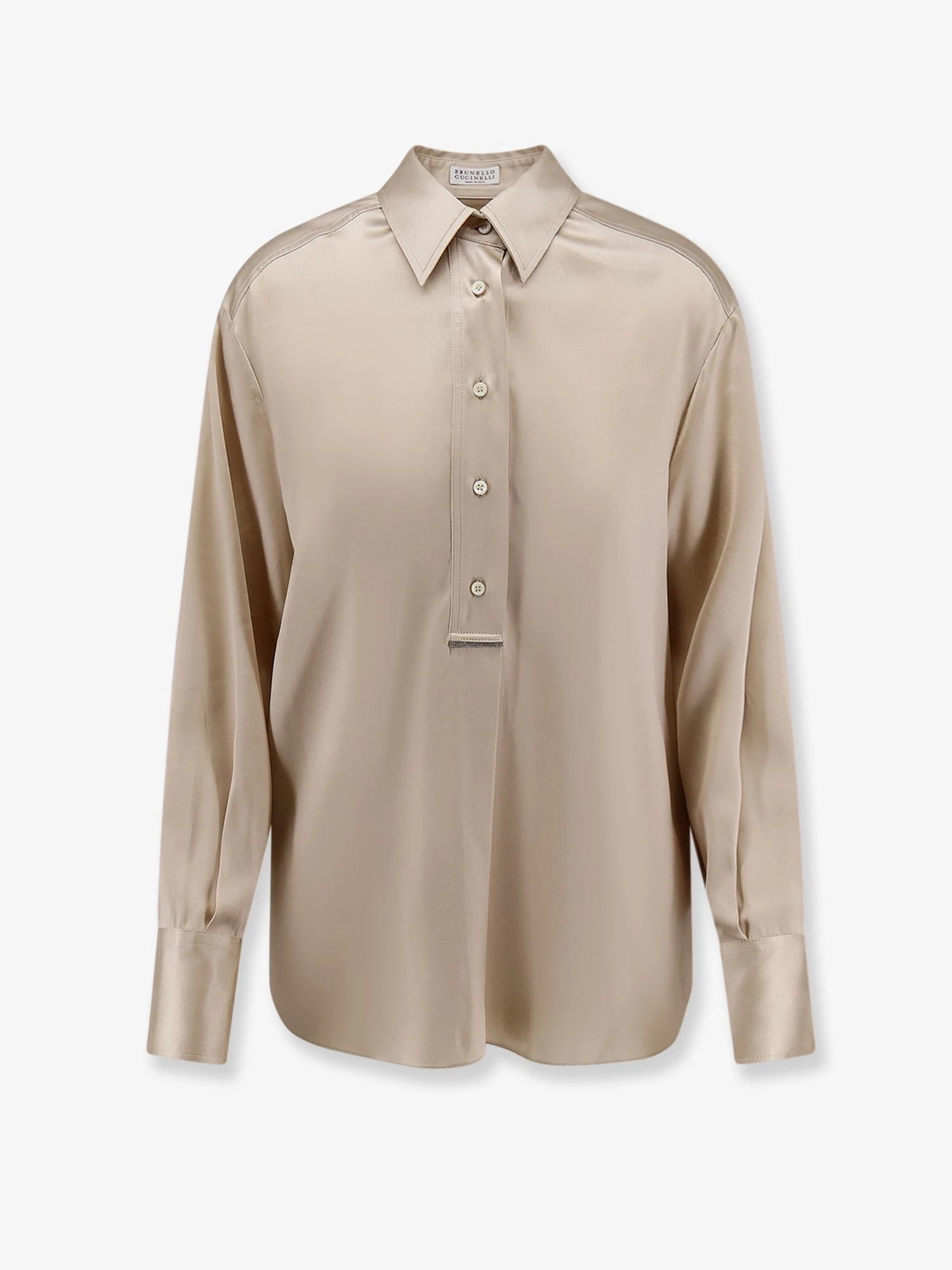 Silk shirt with Monili detail.webp