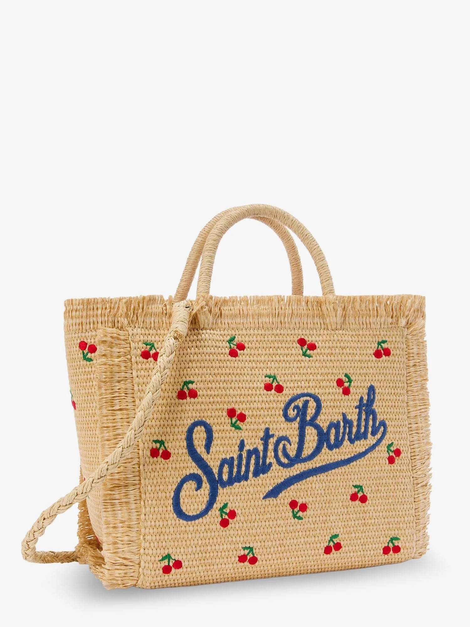 Colette raffia handbag with embroidered logo on the front.webp