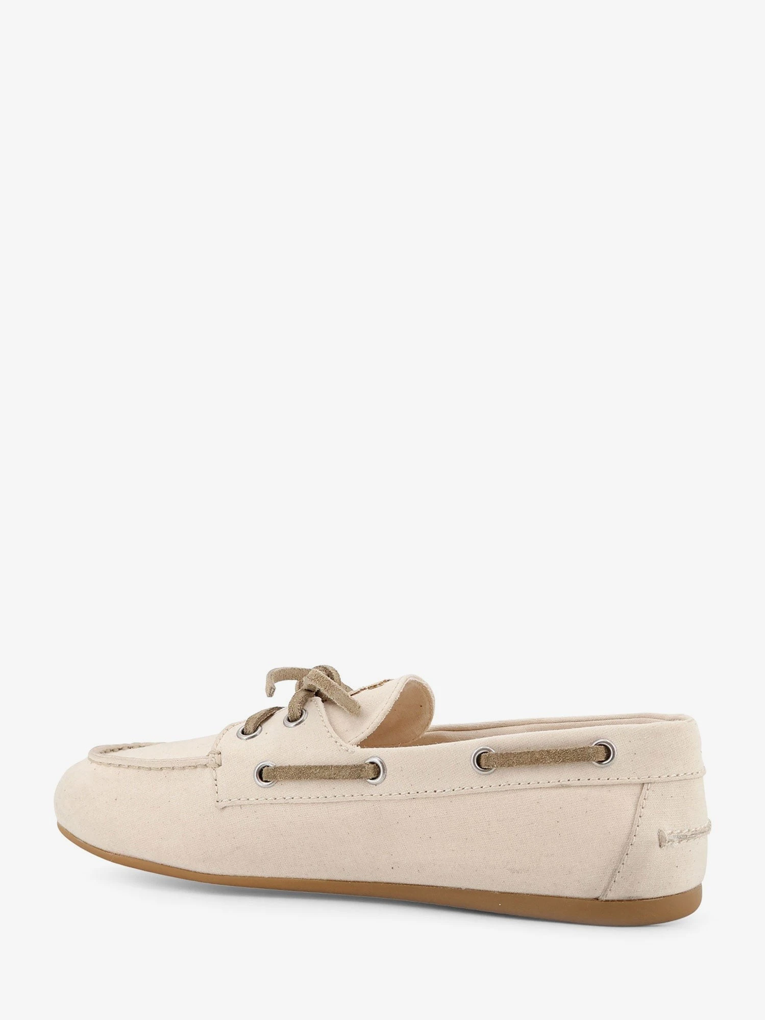 Fabric loafers with front lettering logo.webp