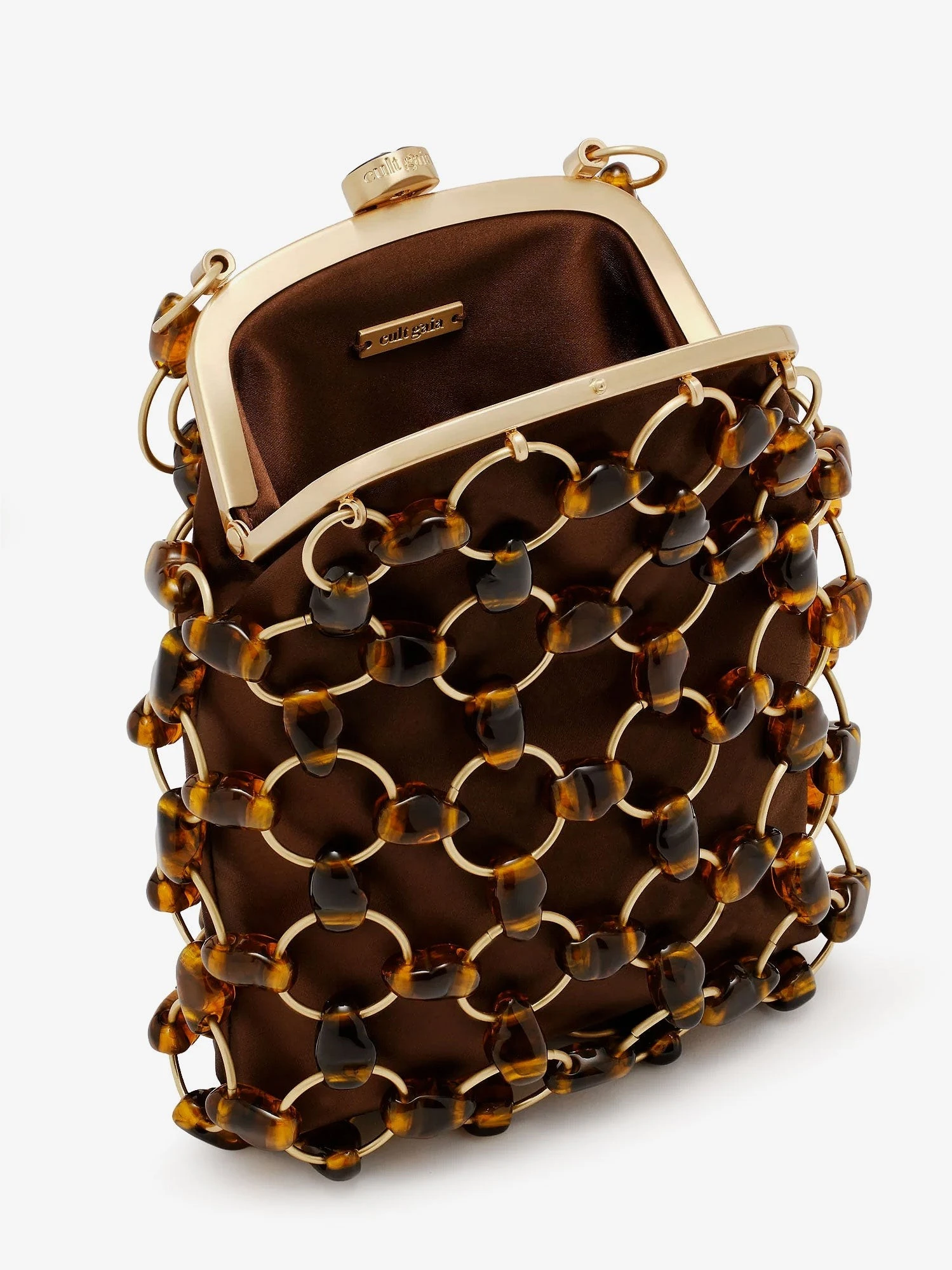 Brielle Wristlet leather handbag with all-over pearl detail.webp