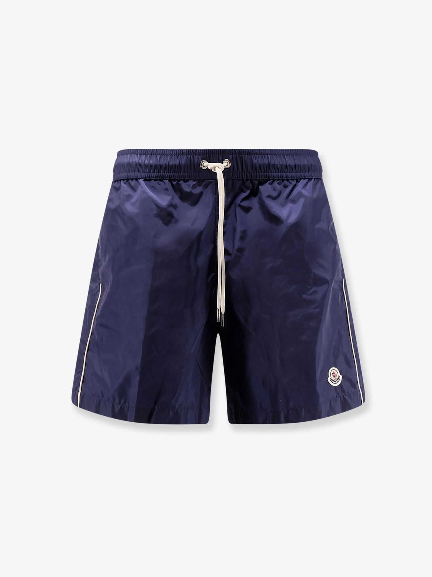 Nylon swim shorts with side logo patch.webp