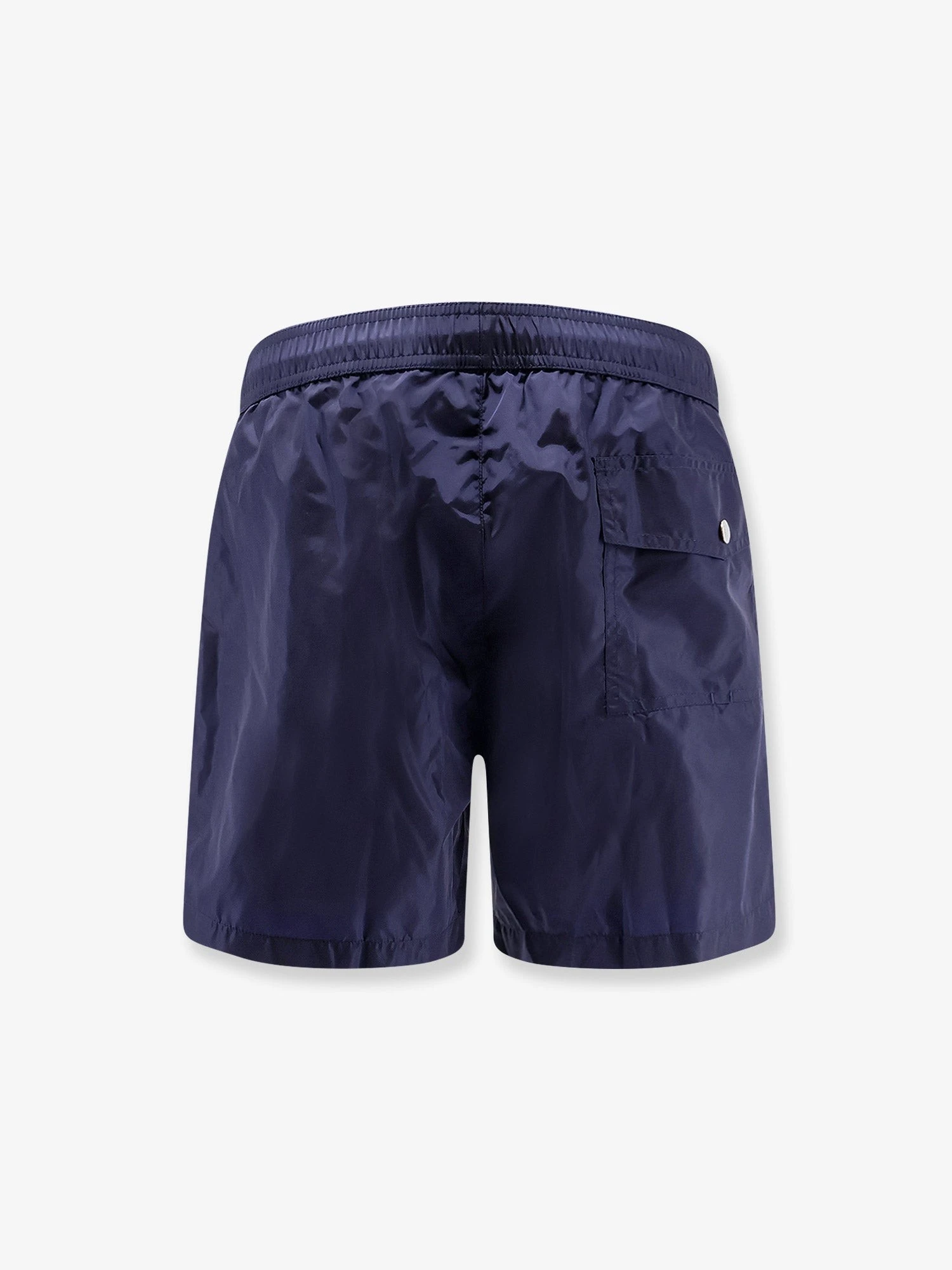 Nylon swim shorts with side logo patch.webp