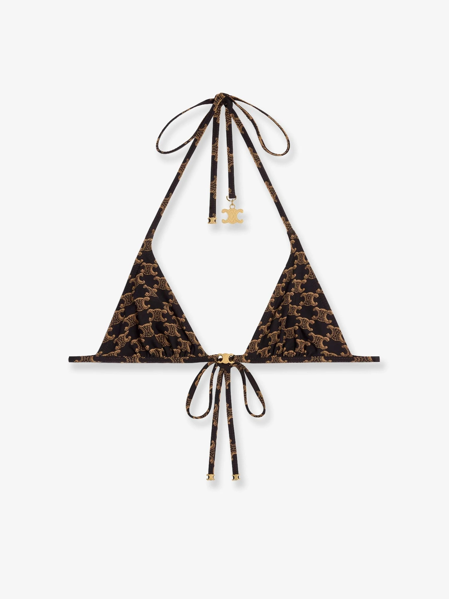 Jersey bikini top with monogram print.webp