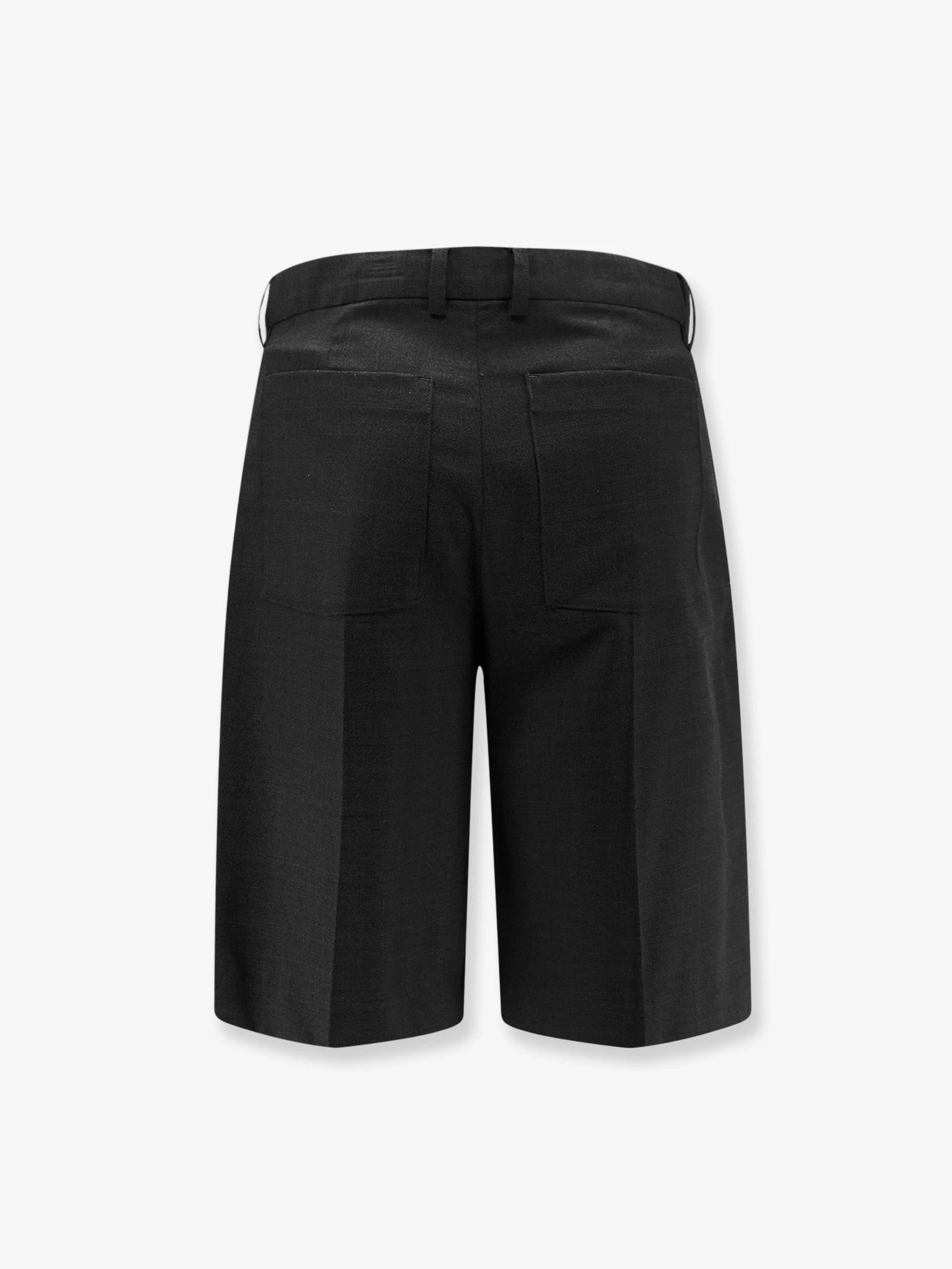Pleated wool and silk bermuda shorts.webp