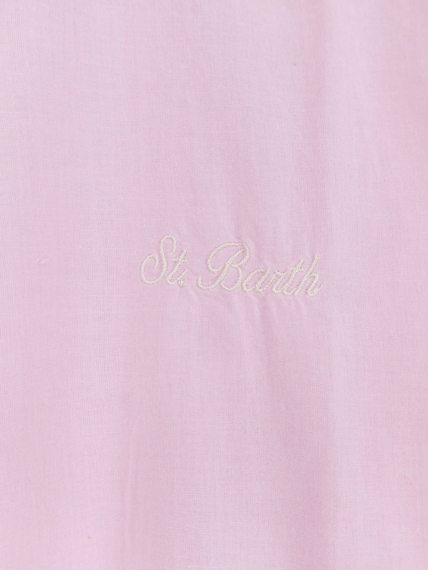 Cotton shirt with front embroidered logo.webp