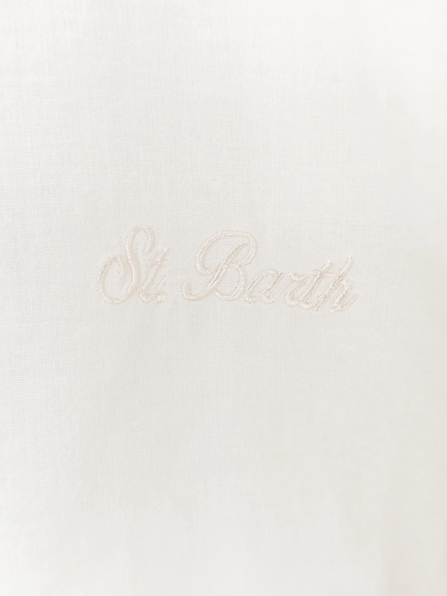Cotton shirt with front embroidered logo.webp