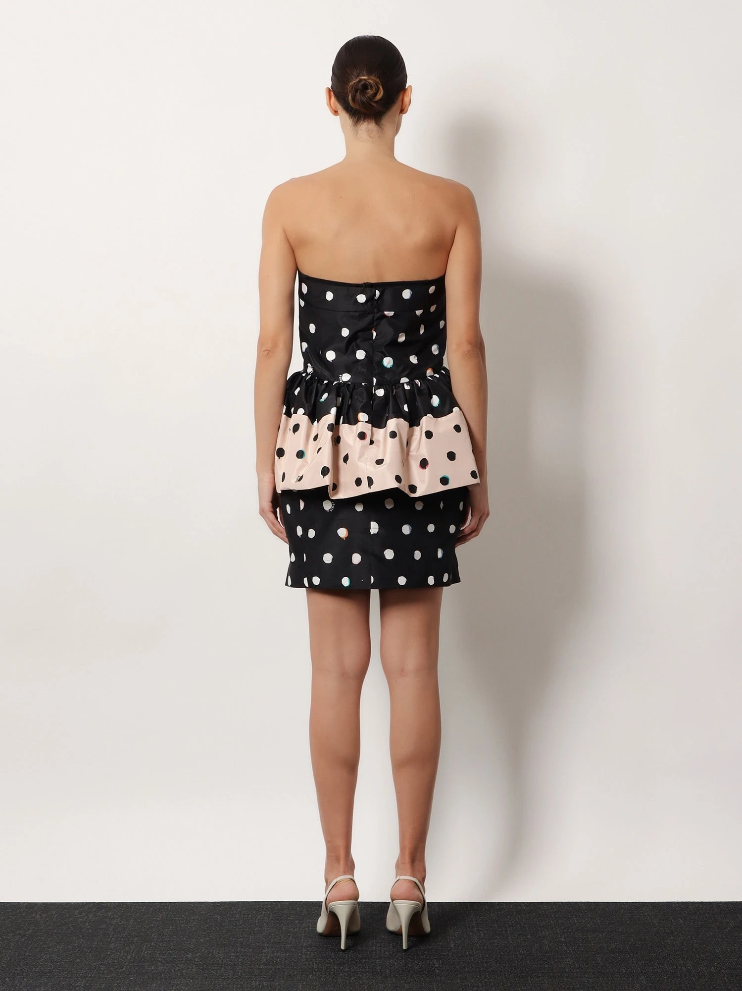 Falena Dots taffeta' bustier dress.webp