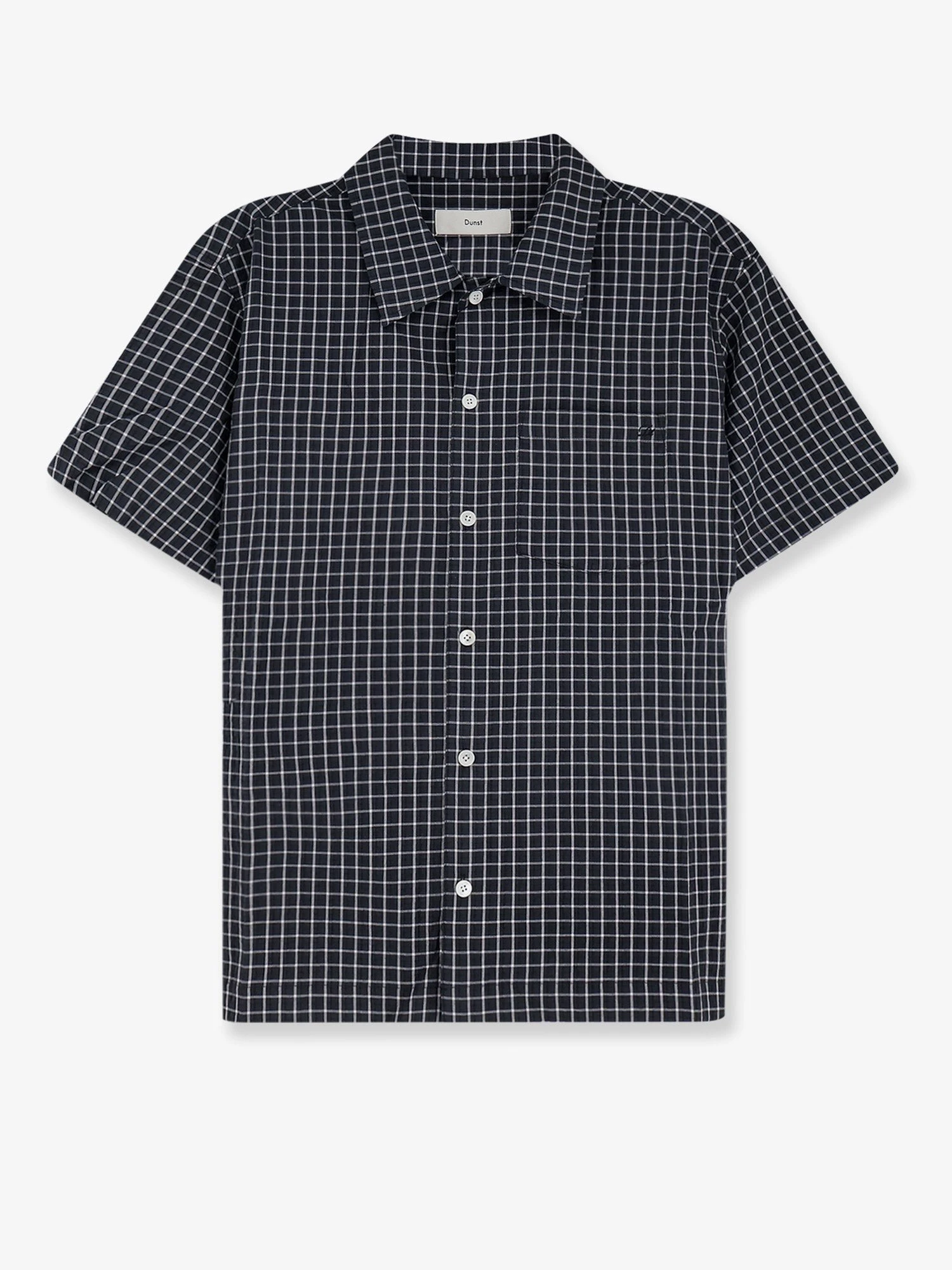 Cotton blend shirt with check pattern.webp