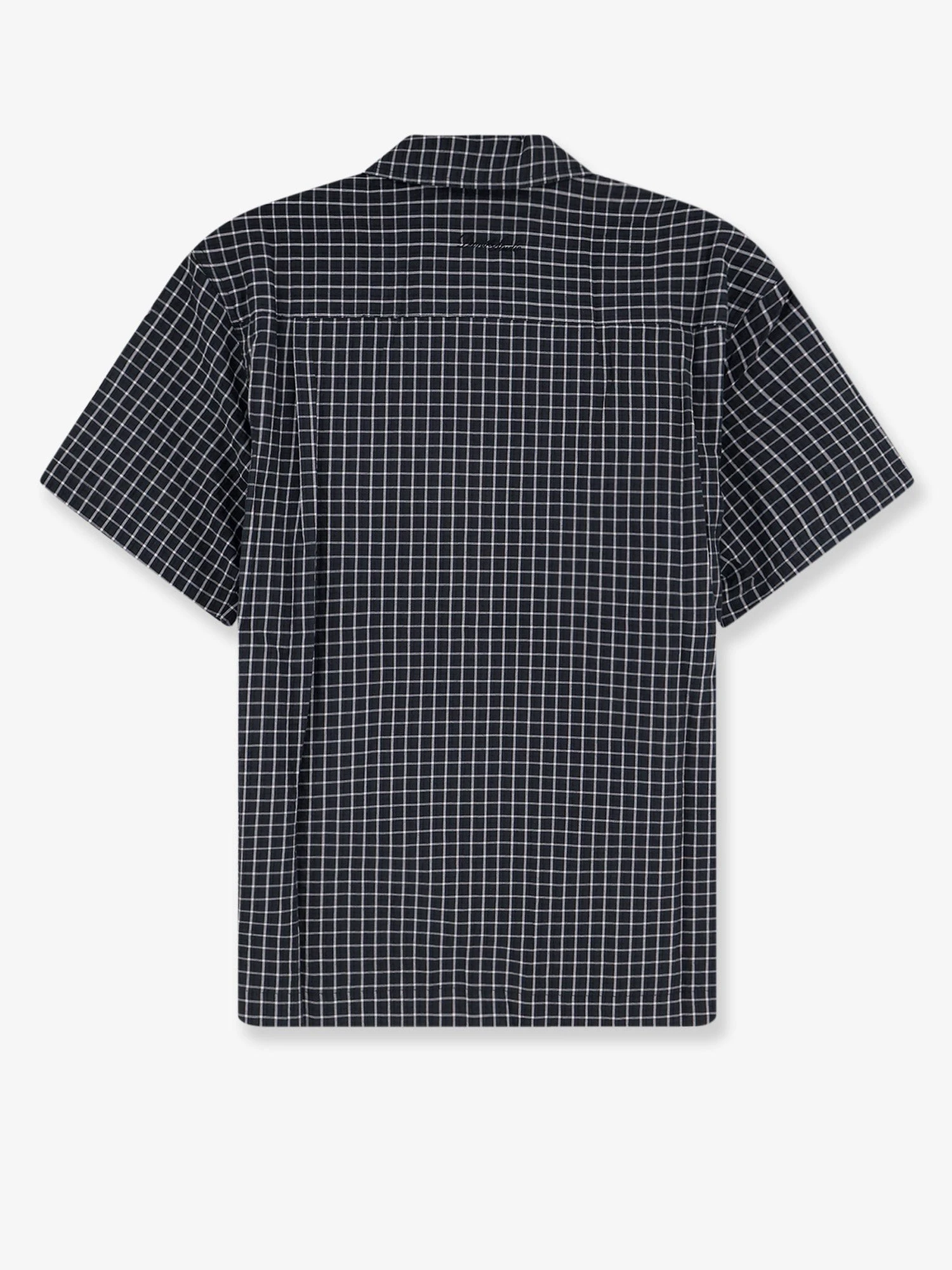 Cotton blend shirt with check pattern.webp