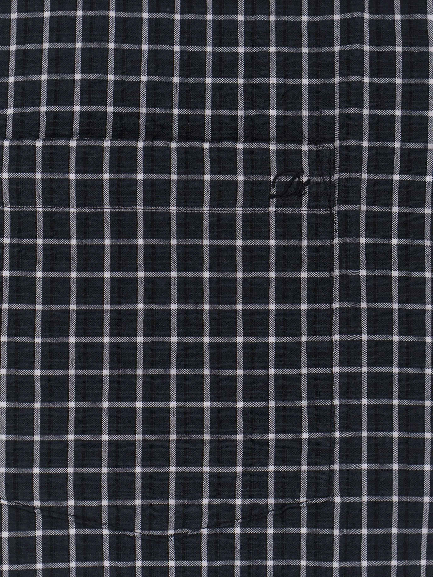 Cotton blend shirt with check pattern.webp