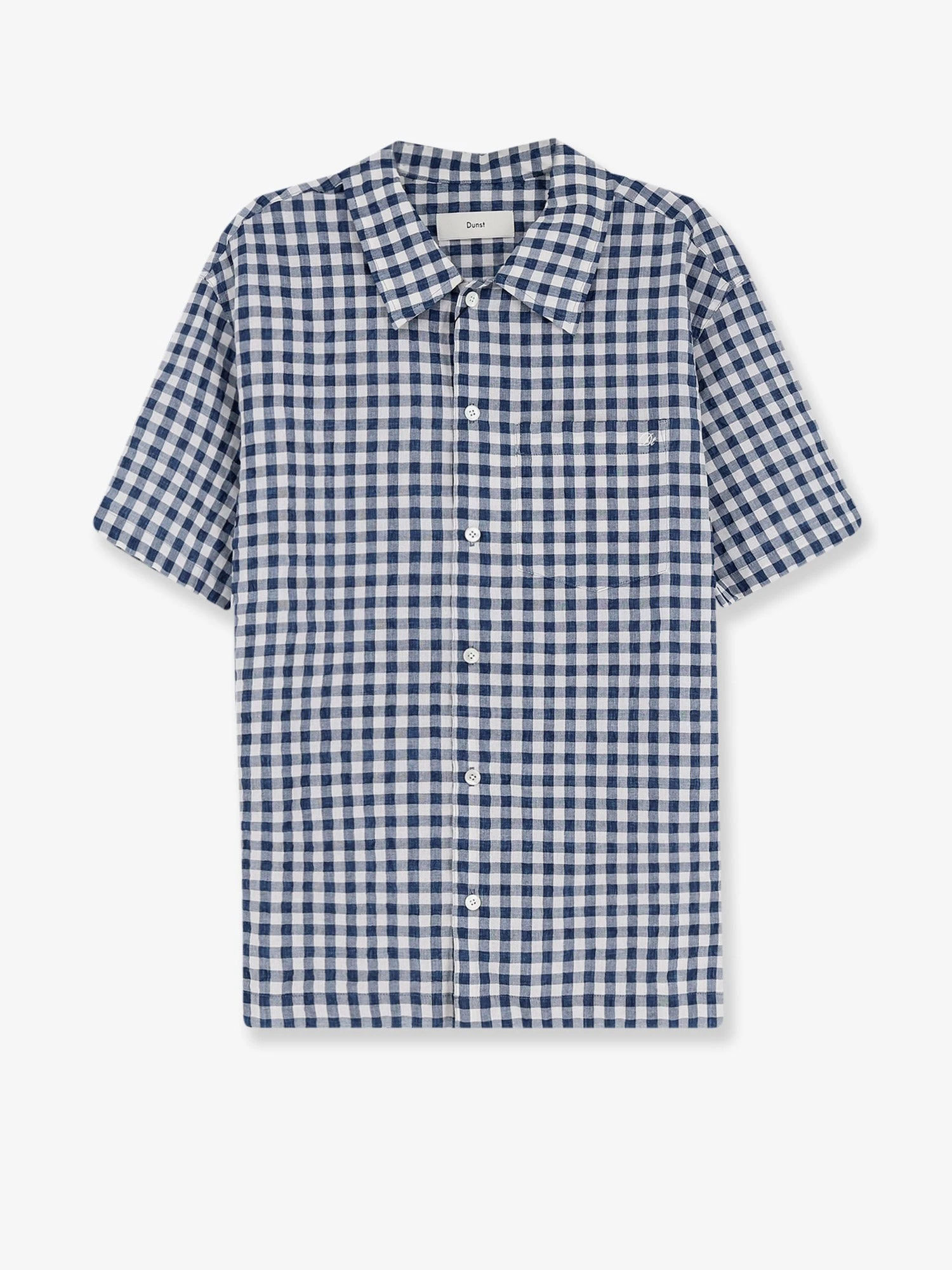 Cotton blend shirt with check pattern.webp