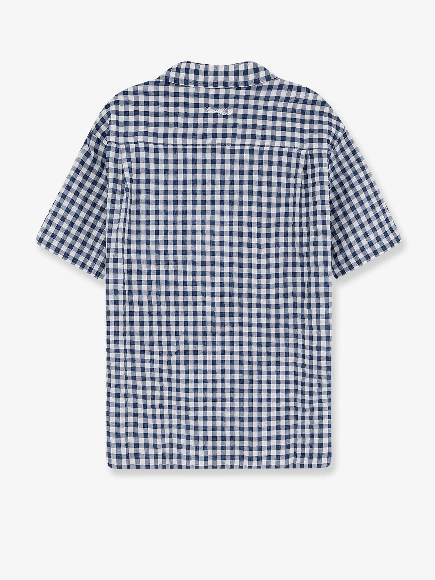 Cotton blend shirt with check pattern.webp