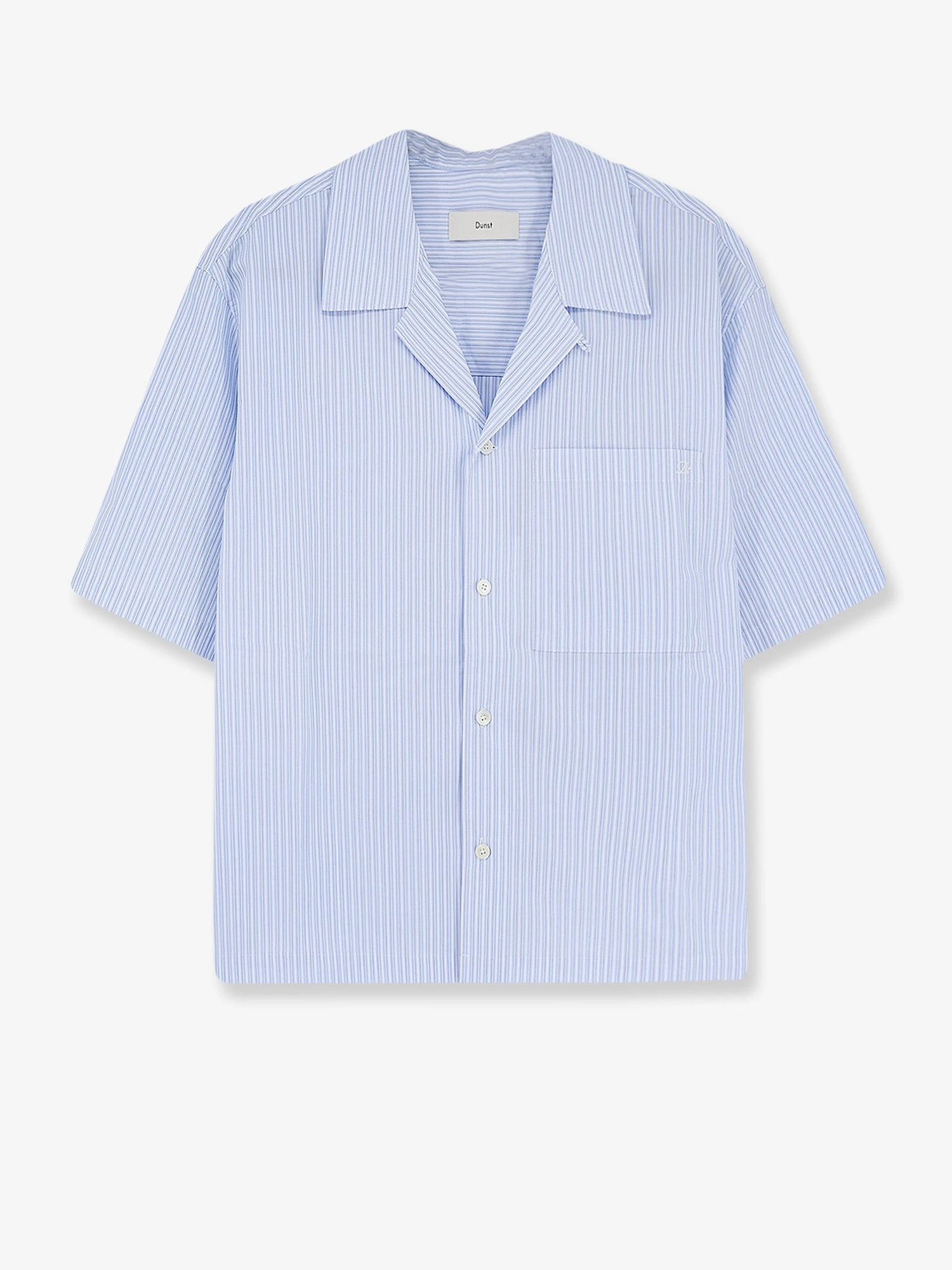 Cotton blend shirt with striped pattern.webp