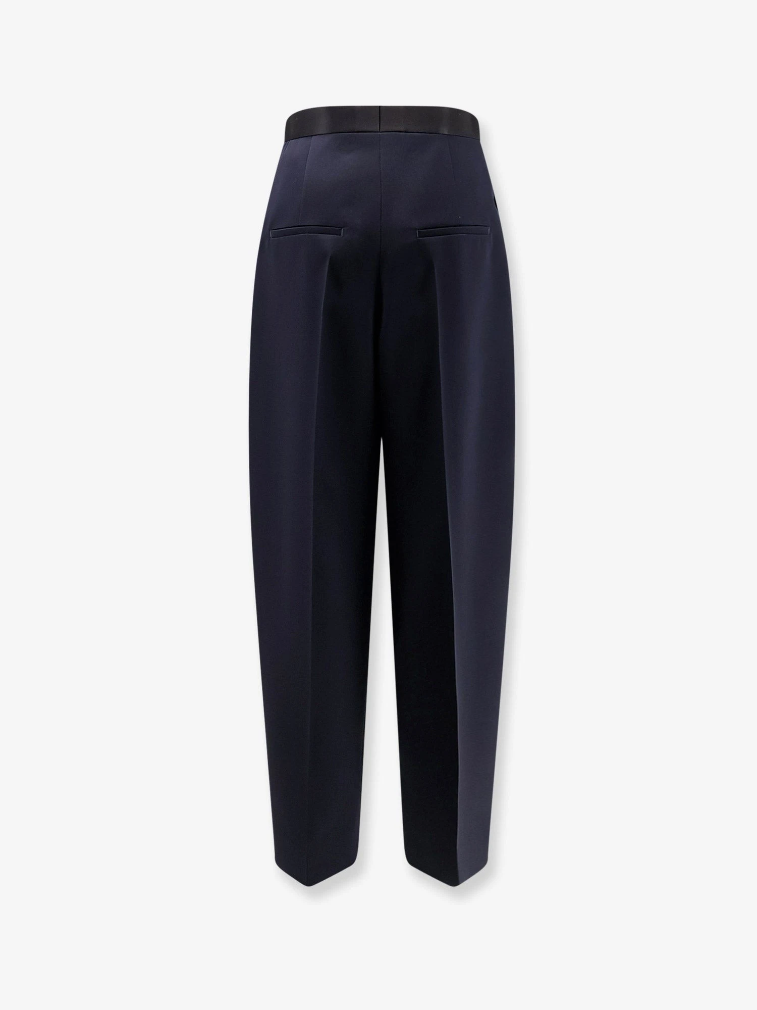 Wool trousers with satin waistband.webp