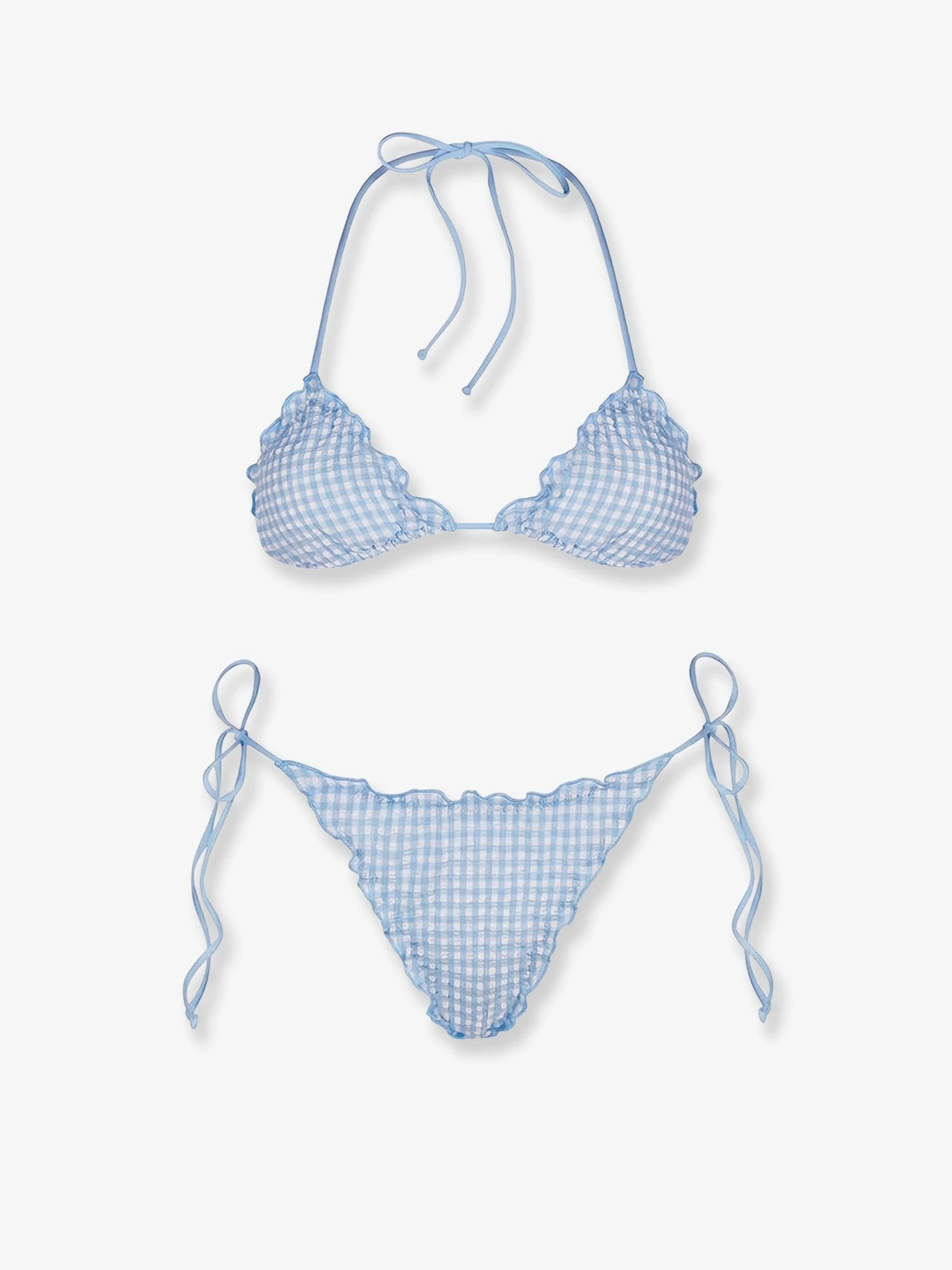 Sagitami nylon bikini with vichy pattern.webp