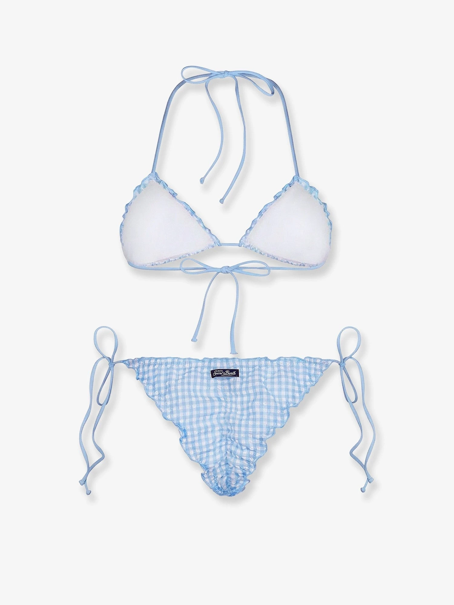 Sagitami nylon bikini with vichy pattern.webp