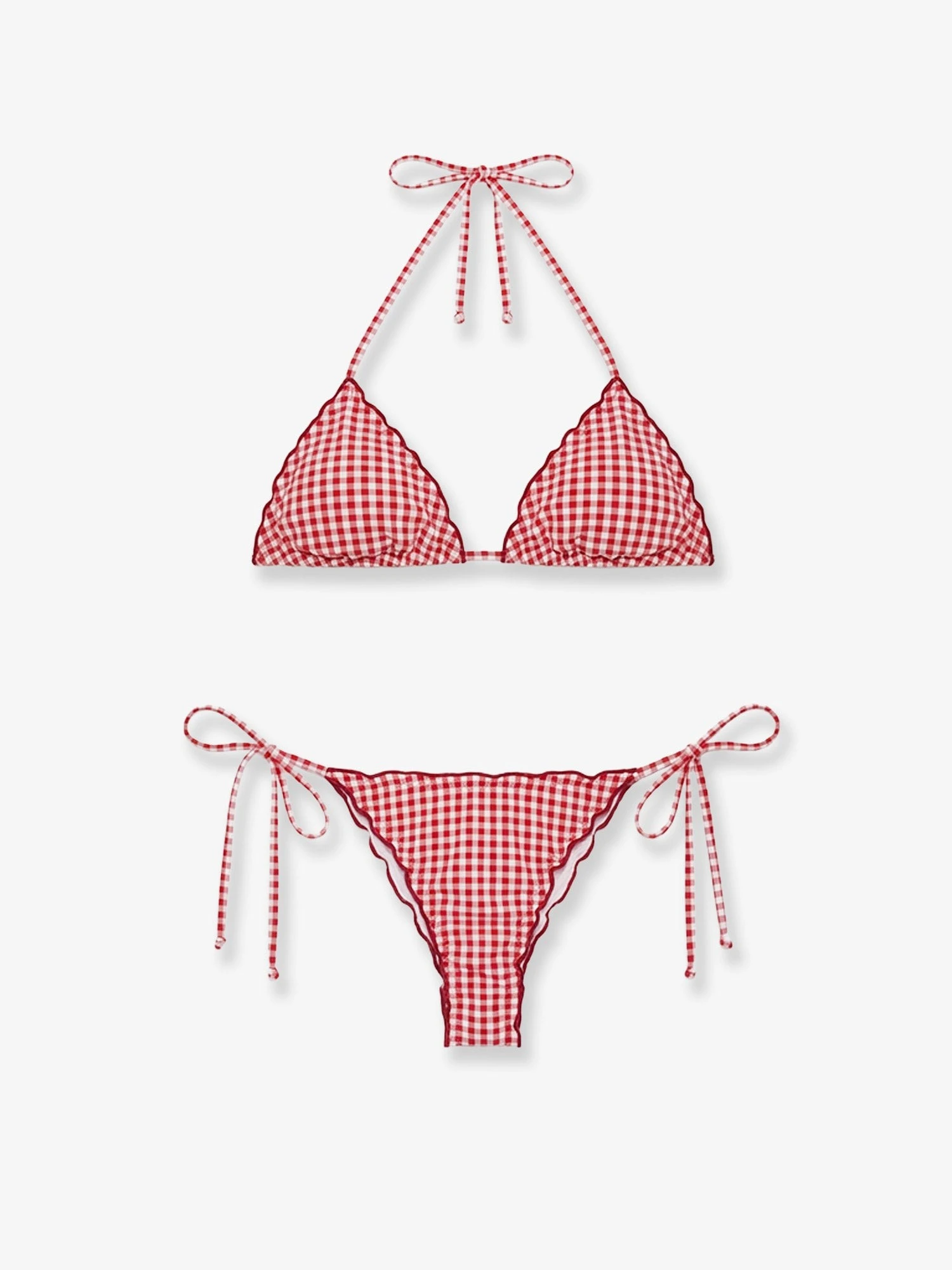 Sagitami nylon bikini with vichy pattern.webp