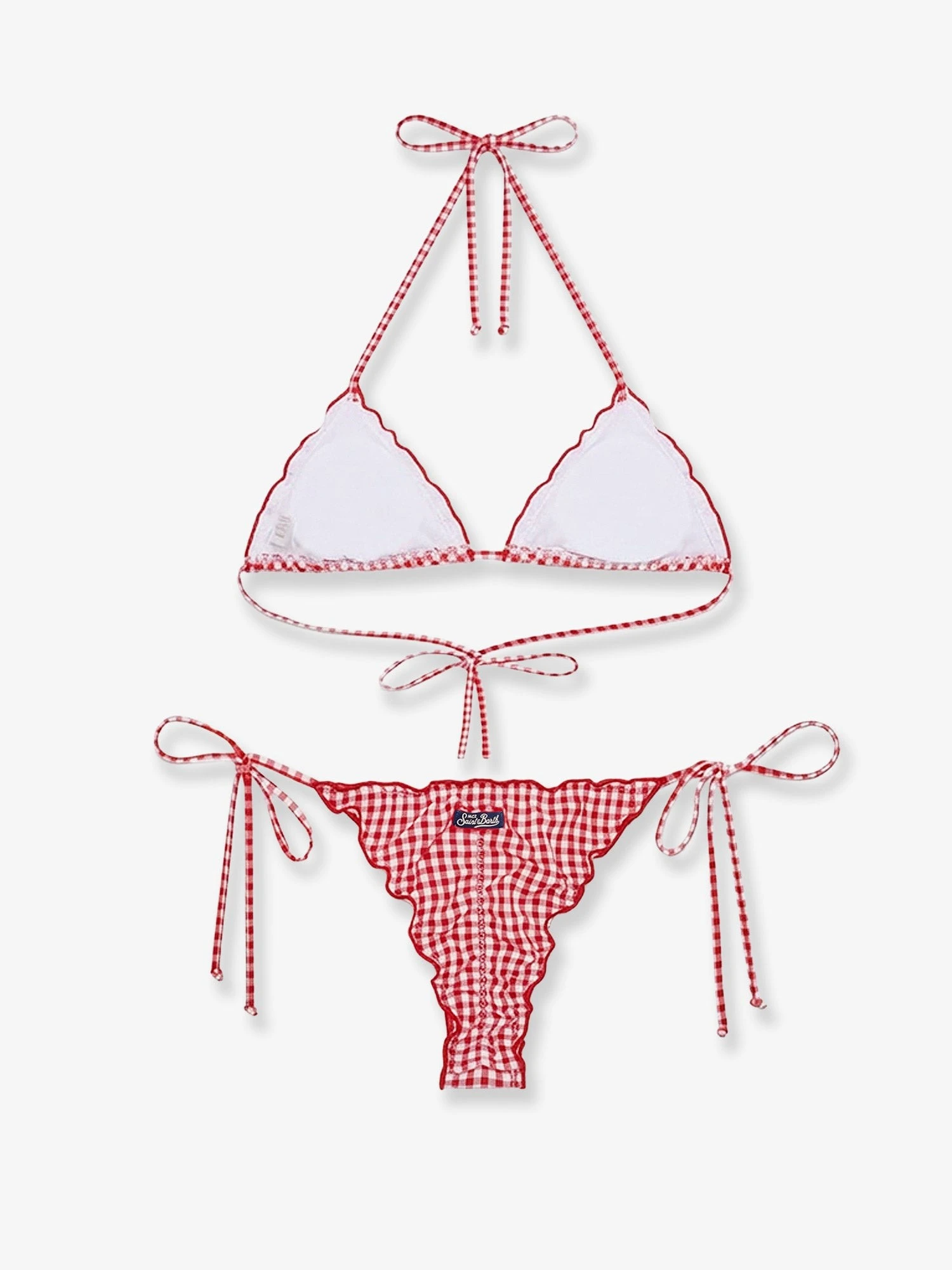 Sagitami nylon bikini with vichy pattern.webp