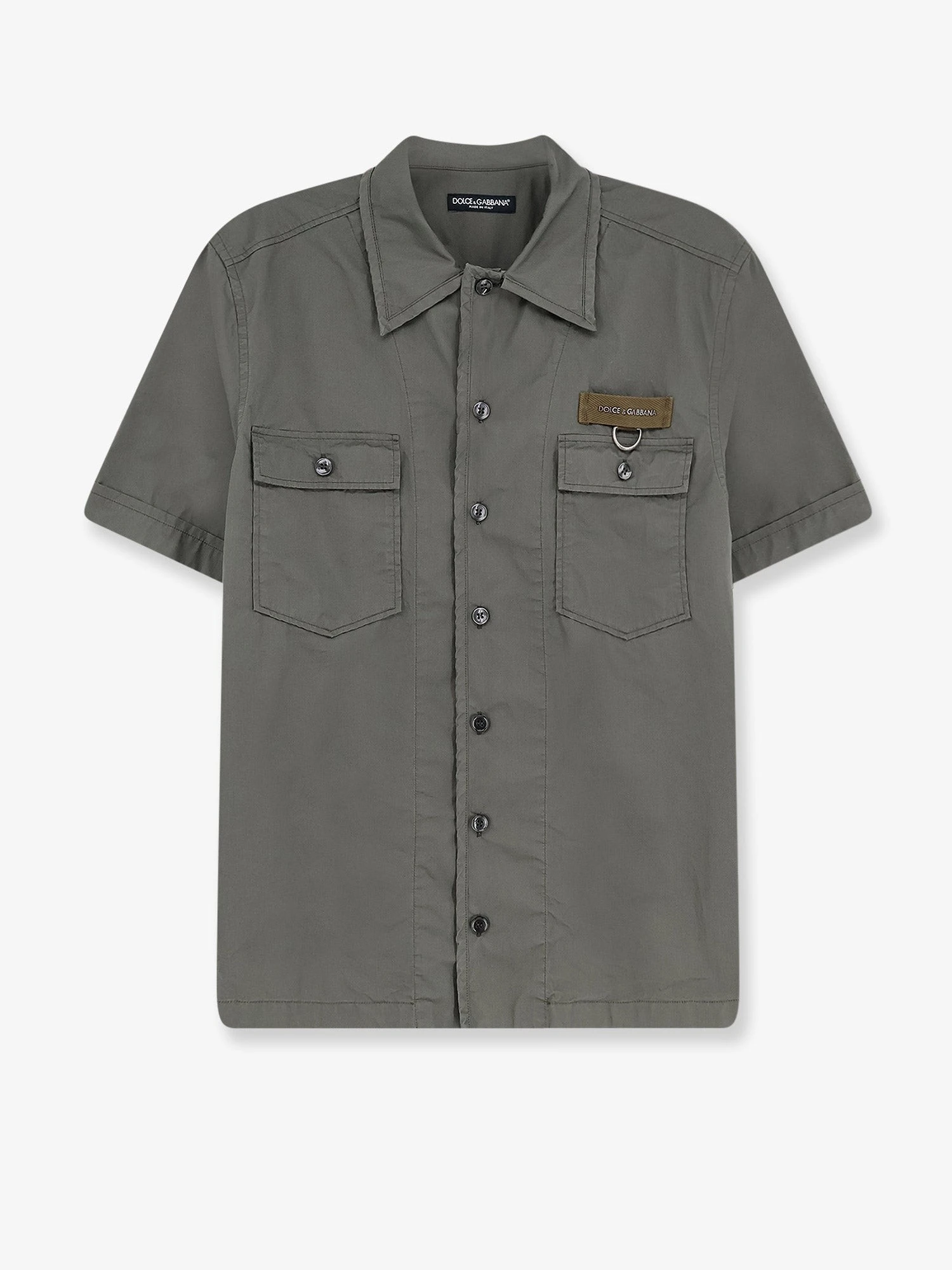 Cotton shirt with Logo patch.webp