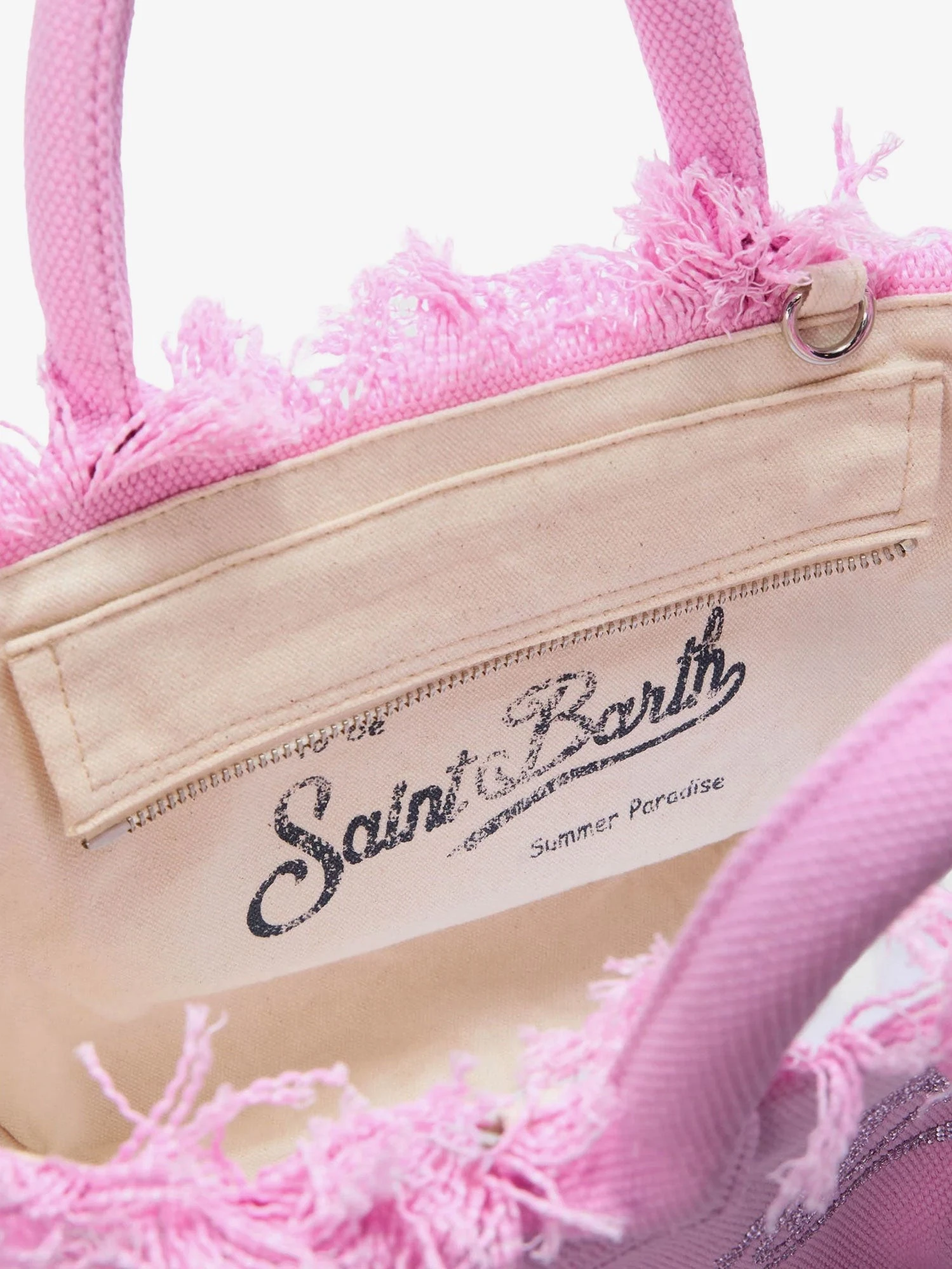 Colette canvas shoulder bag with rhinestone logo on the front.webp